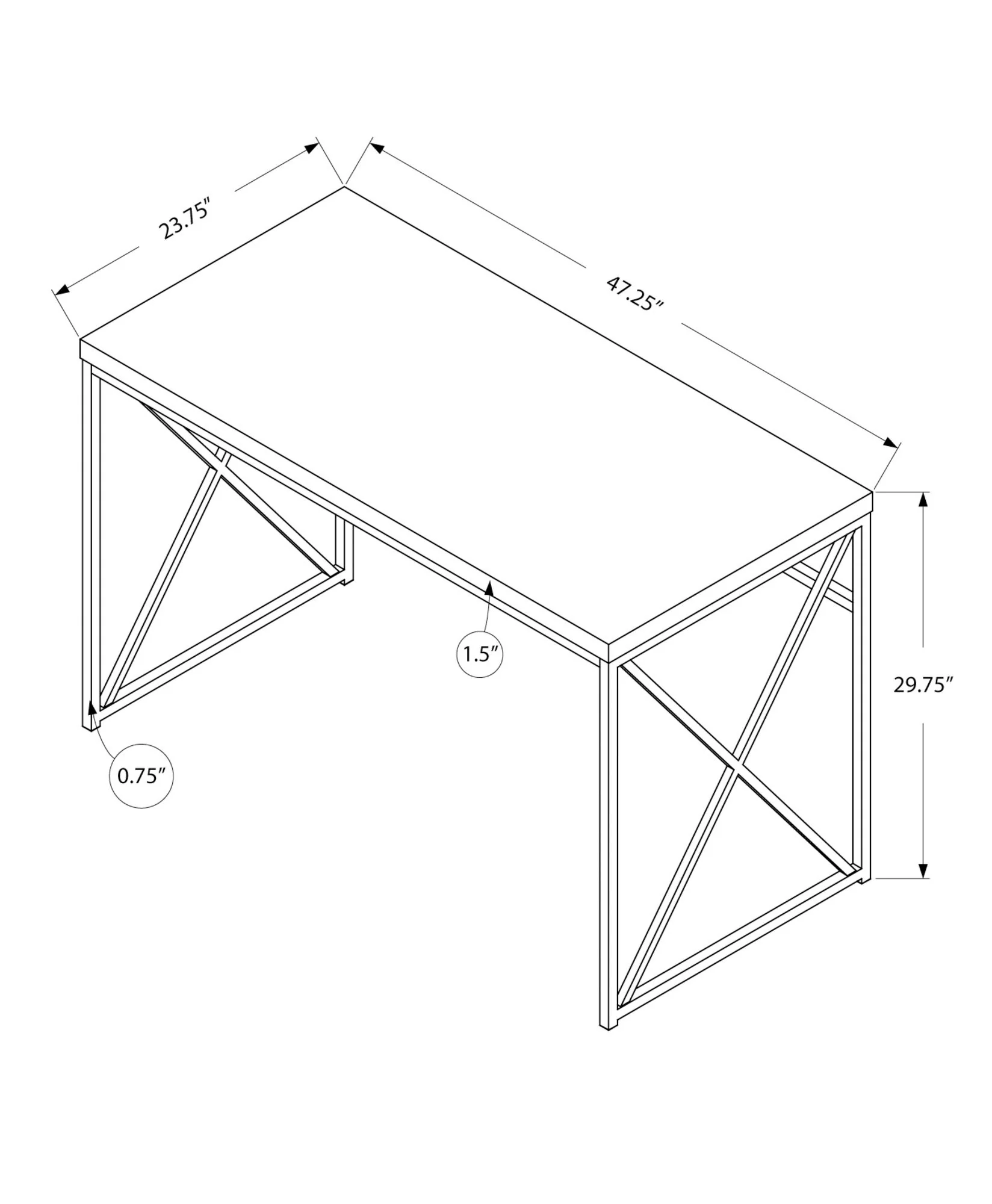 Computer Desk For Home Office, Laptop, Glossy Contemporary & Modern - Image 20