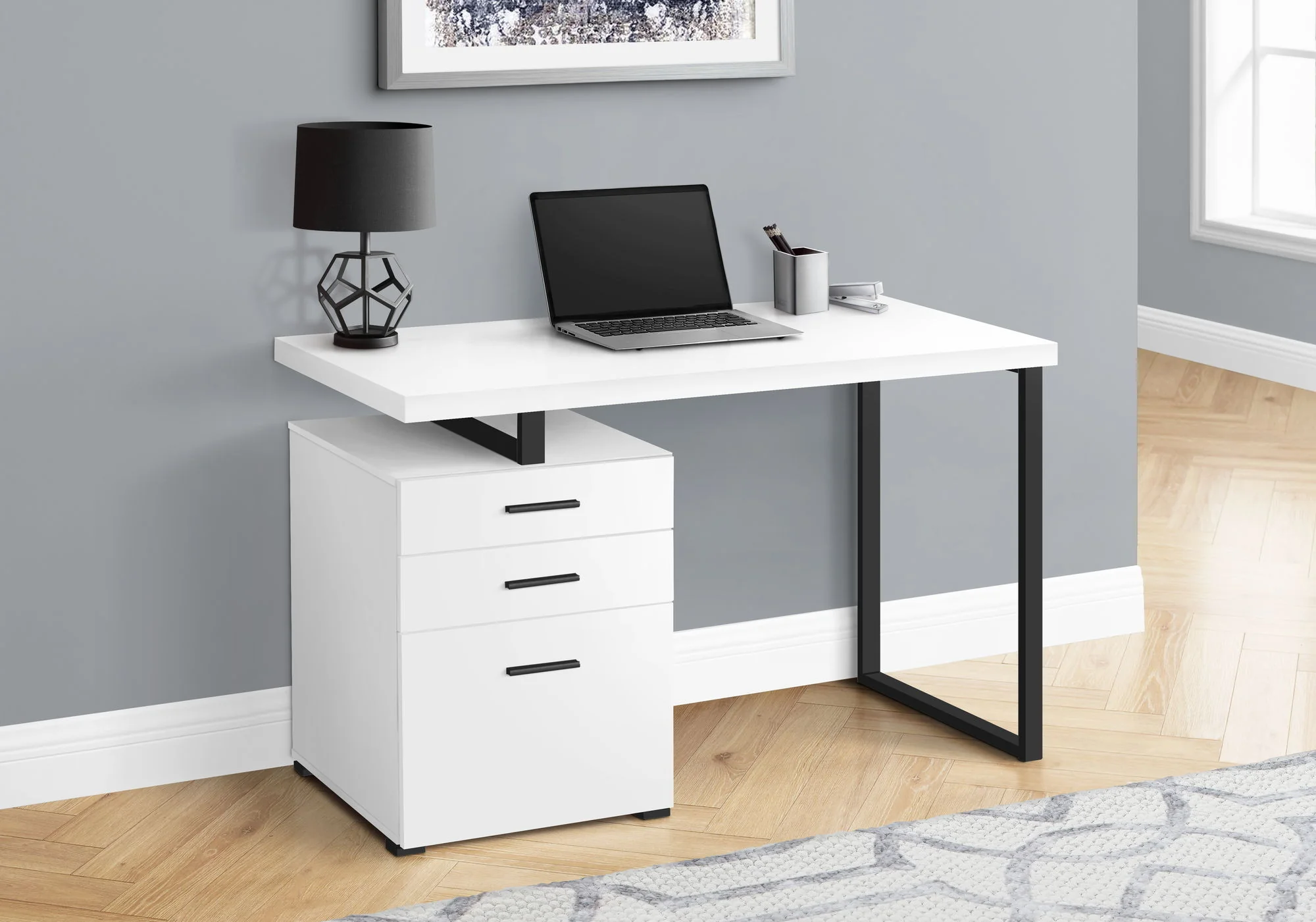 Computer Desk For Home Office, Left, Right Set - Up, Ample Storage Drawers - Image 11