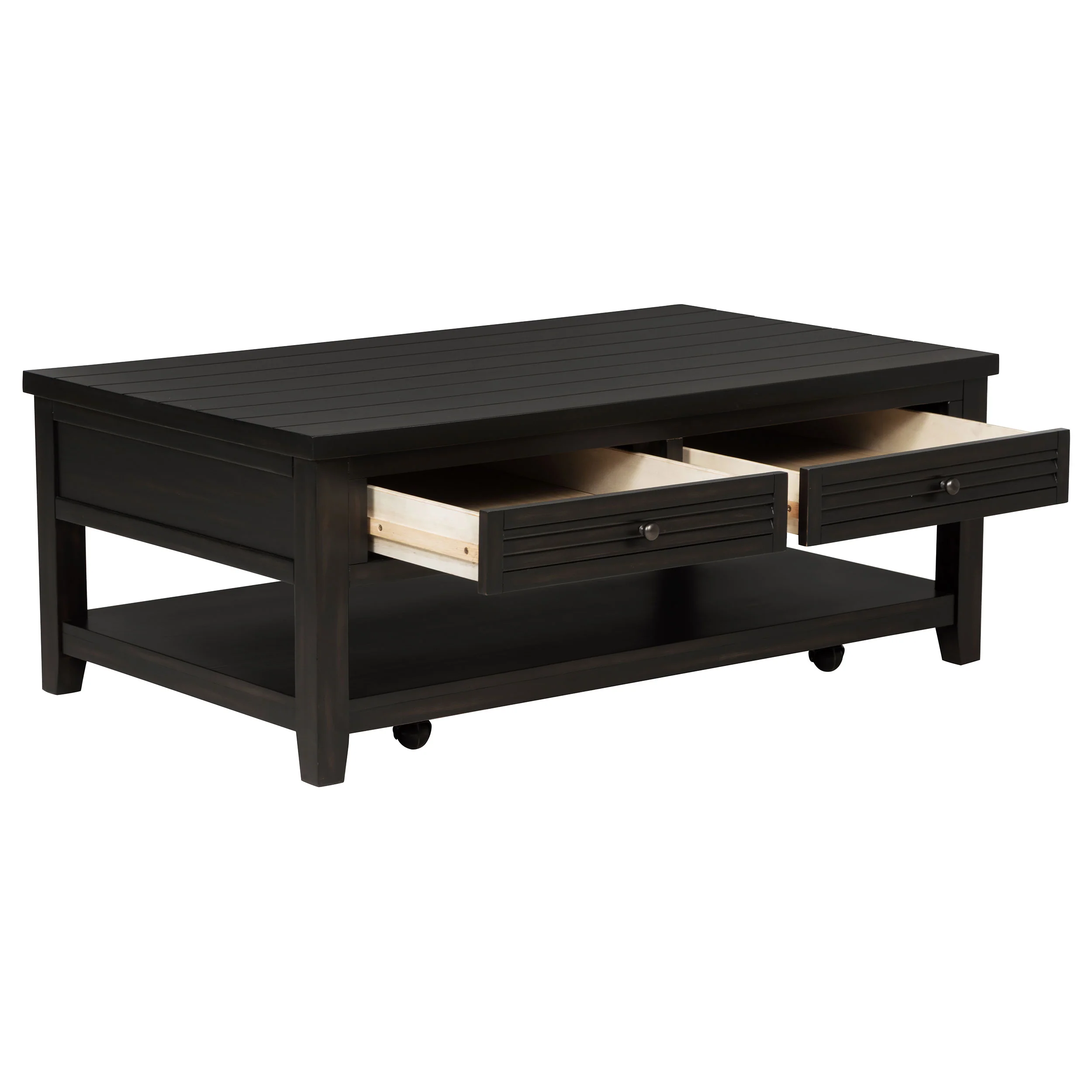 Concord 2-Drawer Coffee Table, Distressed Java - Image 2