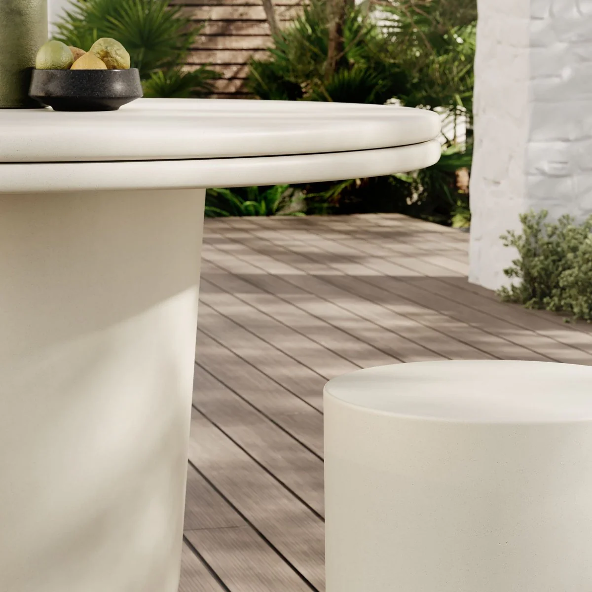 5-Piece Concrete Indoor Outdoor Dining Table Set — Modern Patio and Indoor Dining Collection - Image 5