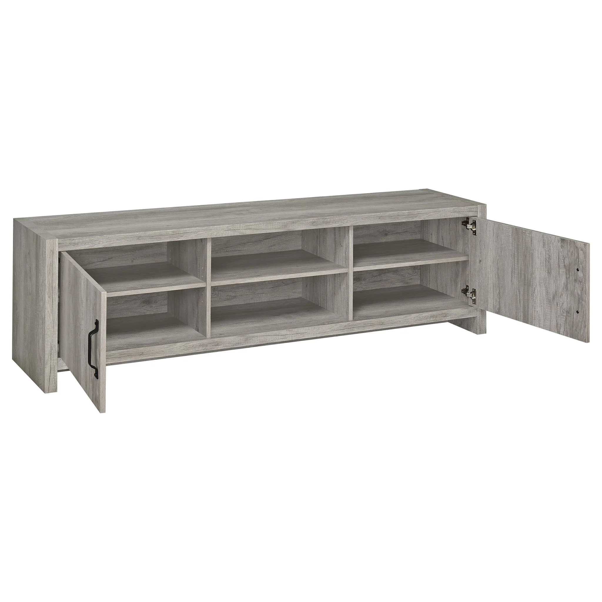 Conifer - TV Stand With Adjustable Shelves - Gray - Image 3