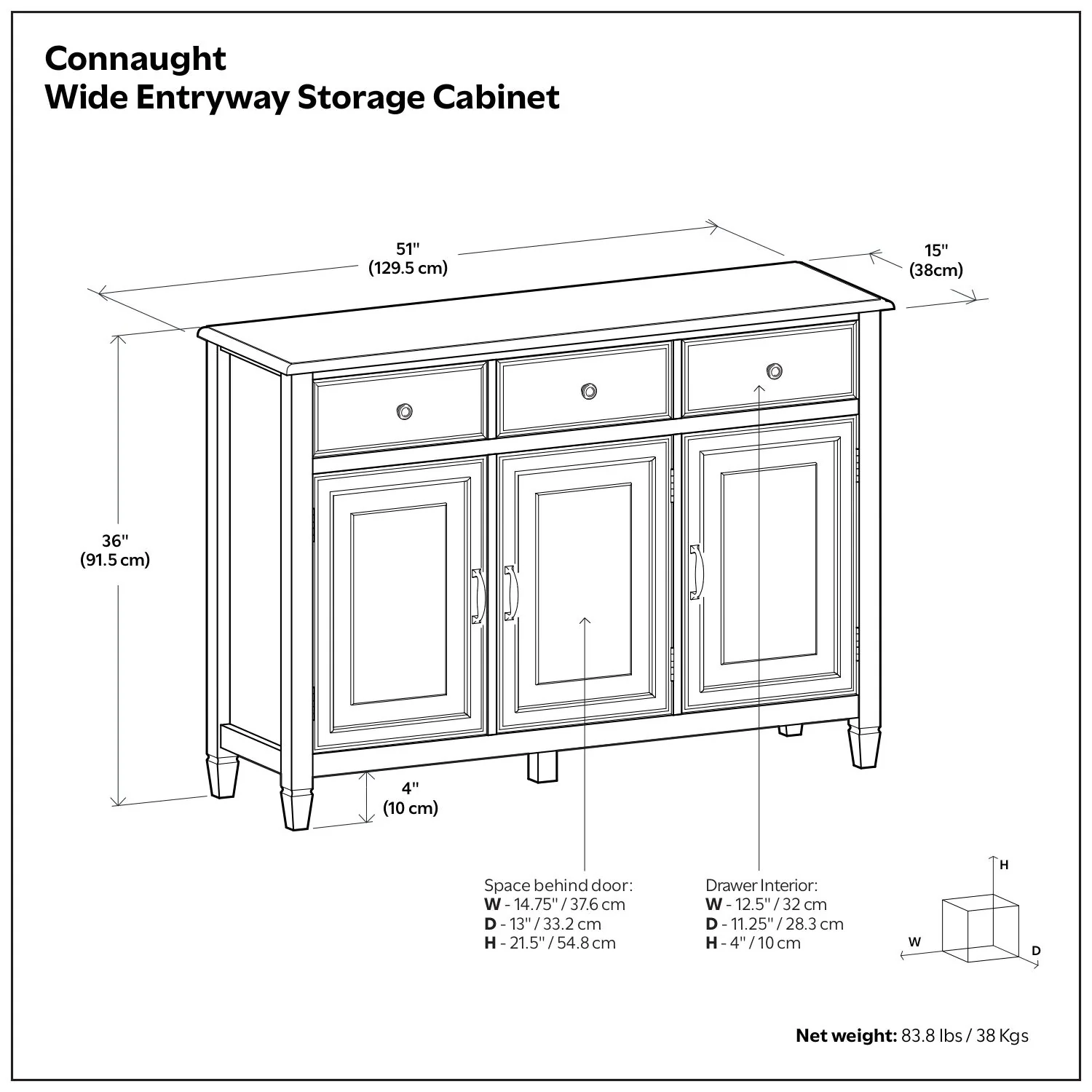 Connaught - Wide Entryway Storage Cabinet - Image 16