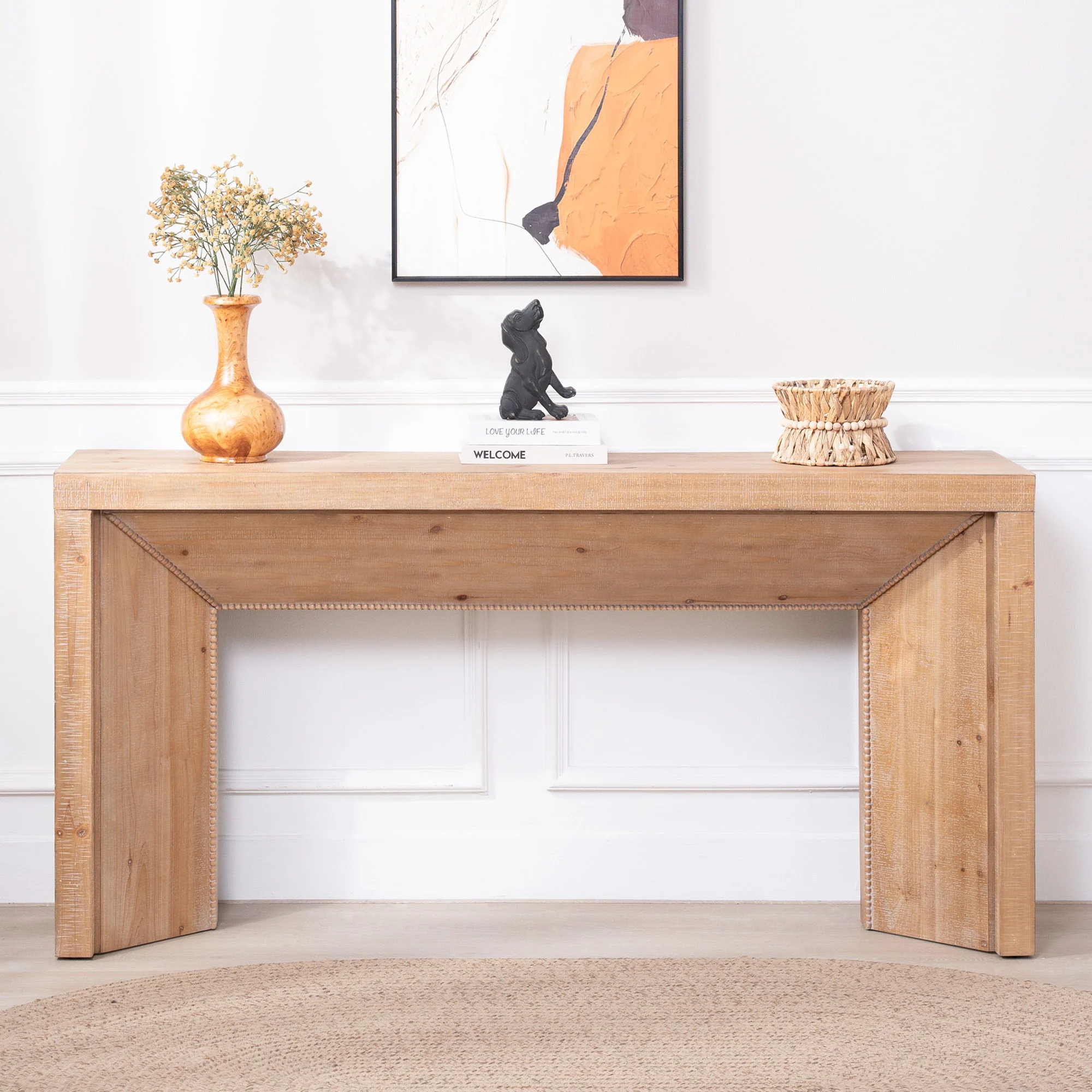 Console Table, Entryway Table - Antique Natural / Light Natural / Natural - Image 2