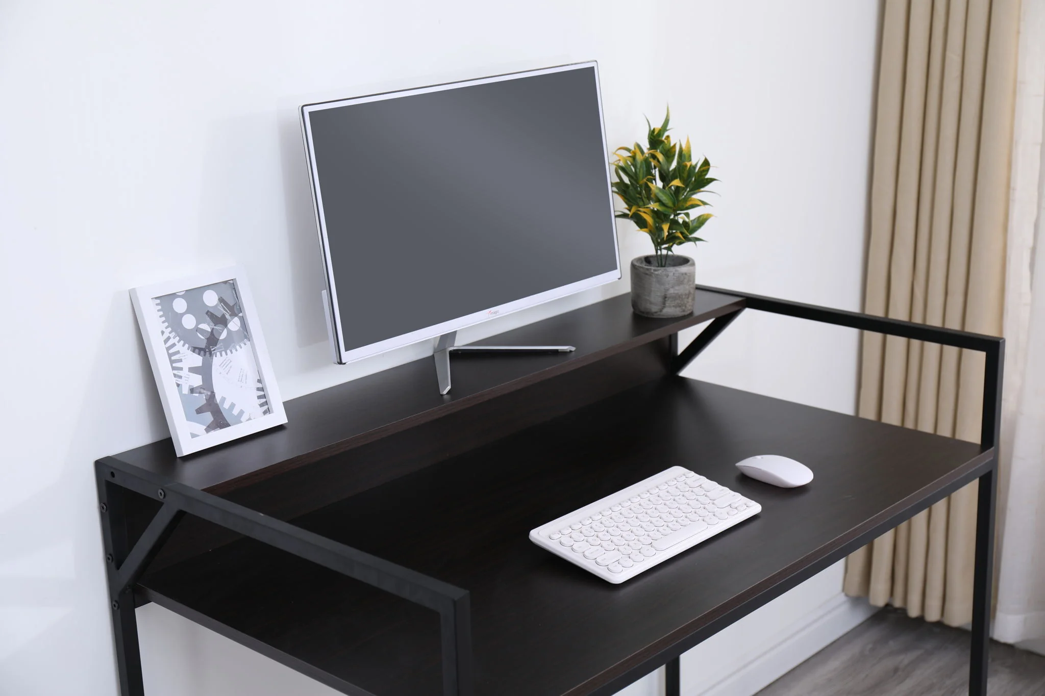 Console Table Narrow Modern Entryway Table Small Behind Couch Table Skinny Sofa Table Hallway Table For Living Room - Black - Image 2