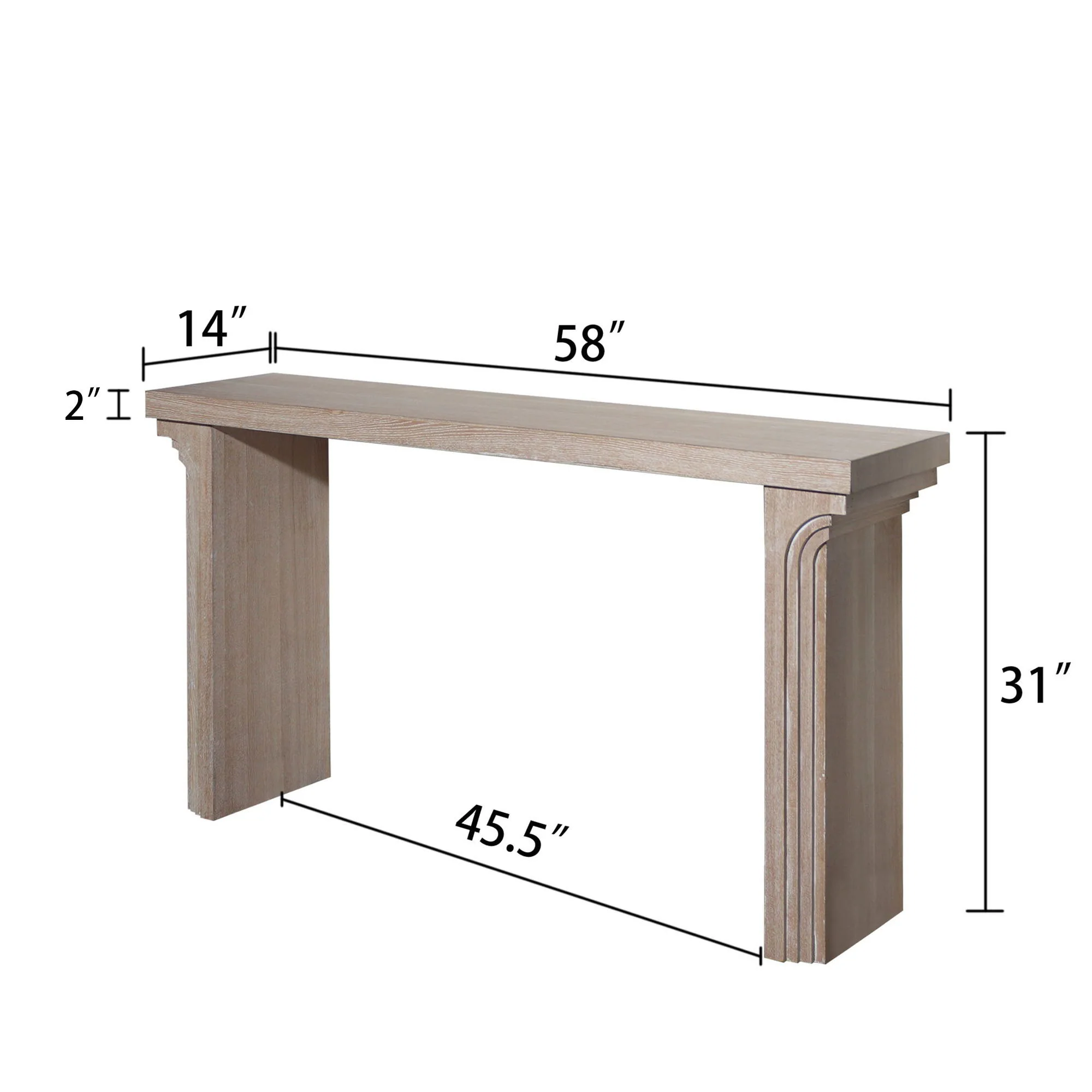 Console Table With Decorative Molding - Image 11