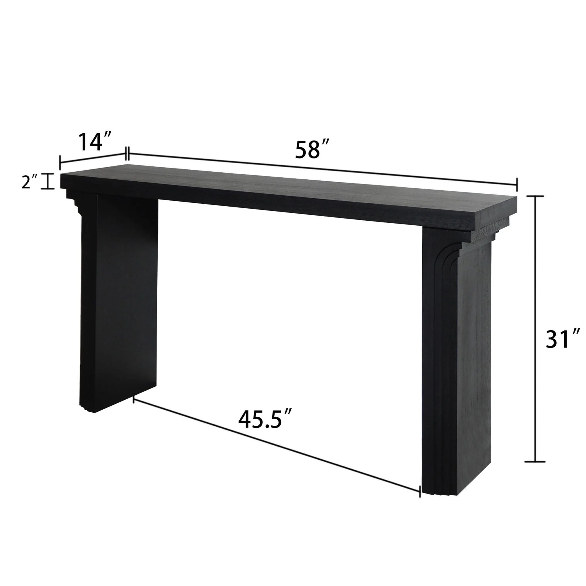 Console Table With Decorative Molding - Image 3