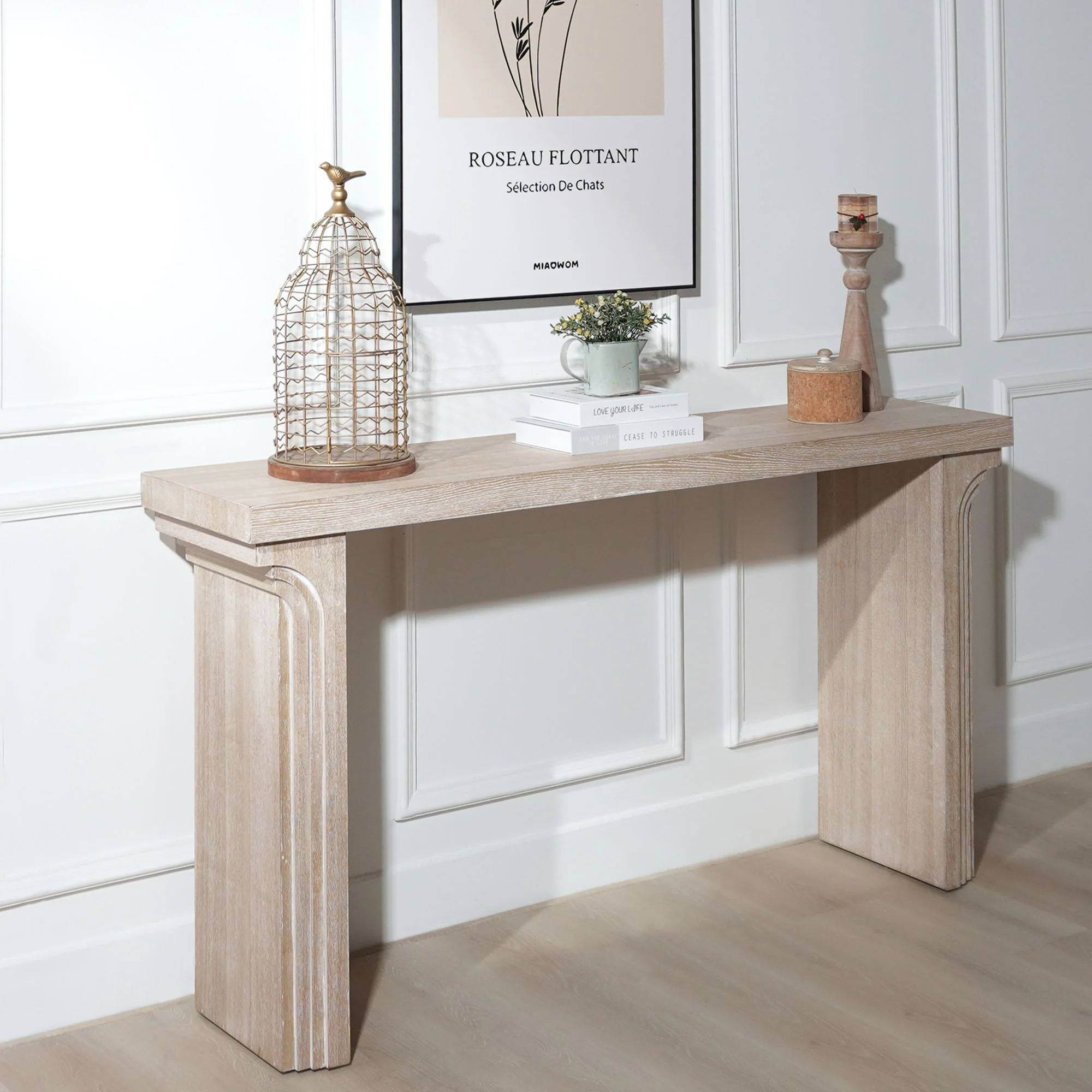 Console Table With Decorative Molding - Image 8