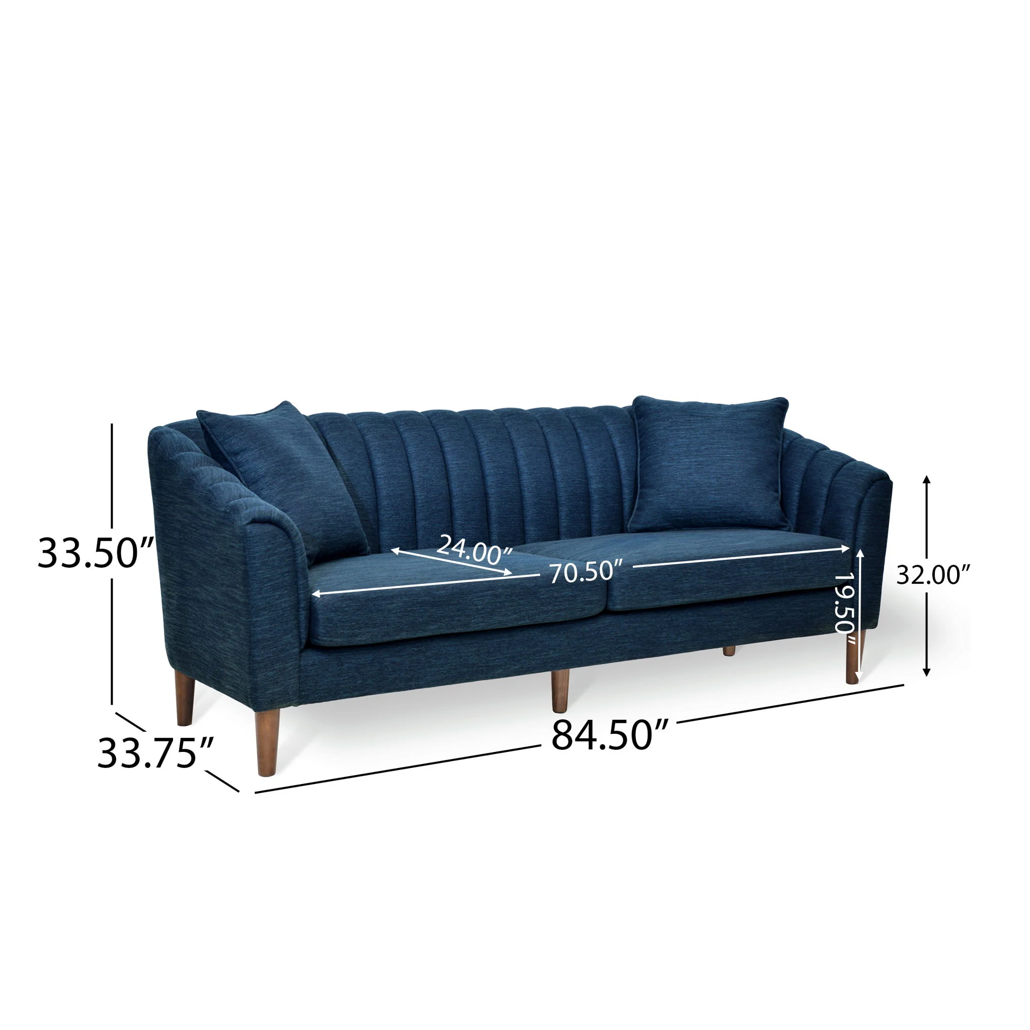 Contemporary 3 Seater Sofa With Accents - Image 28