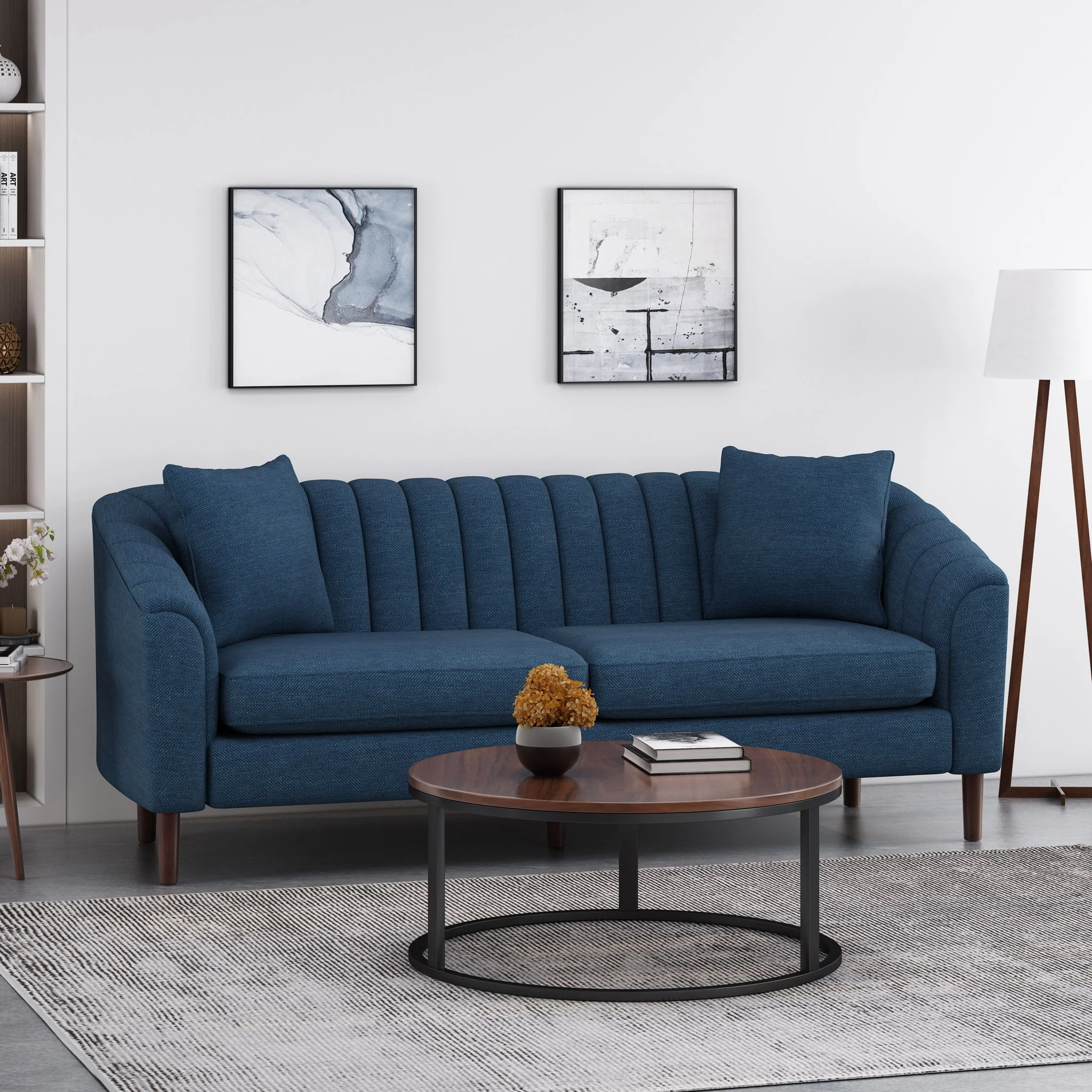 Contemporary 3 Seater Sofa With Accents - Image 34