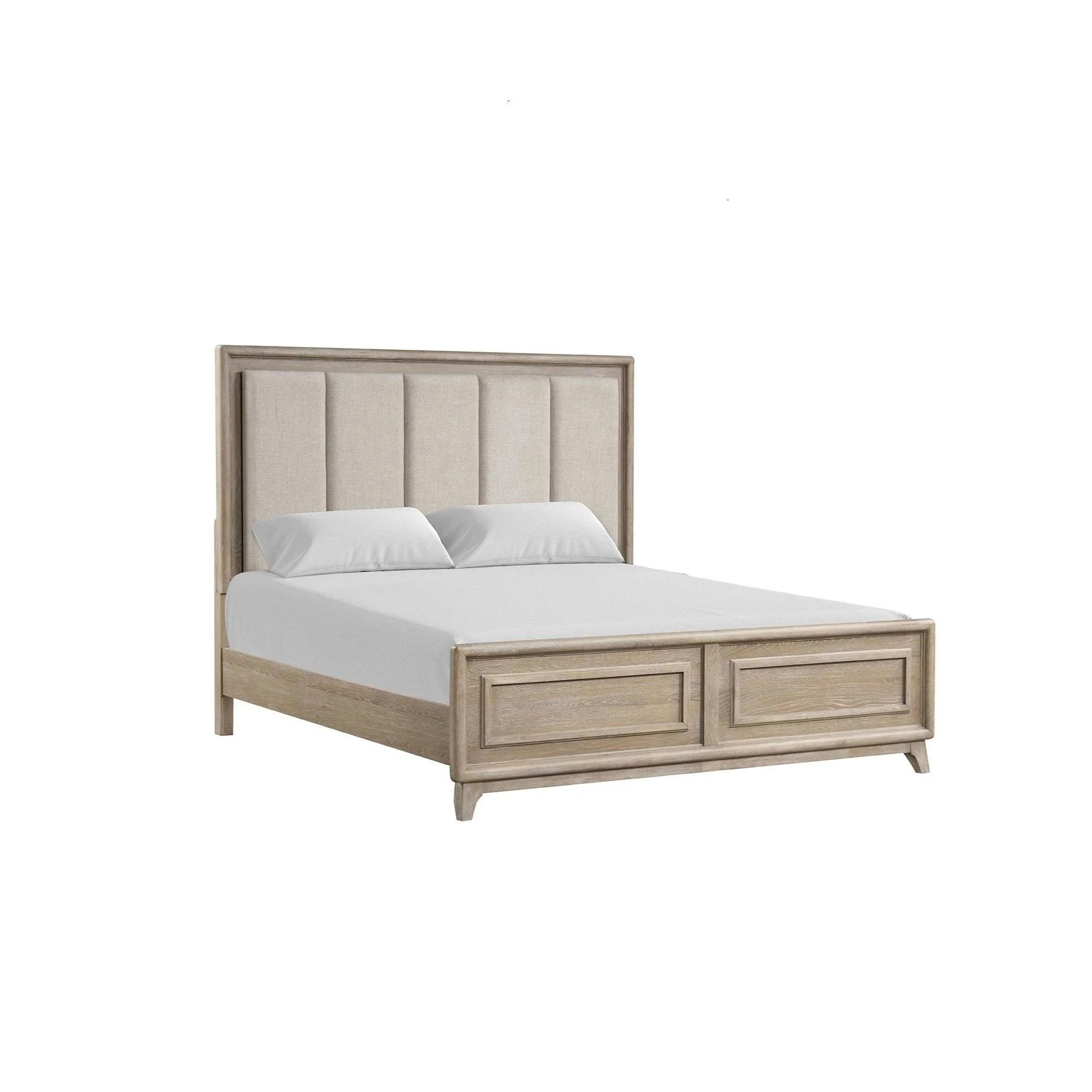 Contemporary Bed With Padded Headboard - Image 2