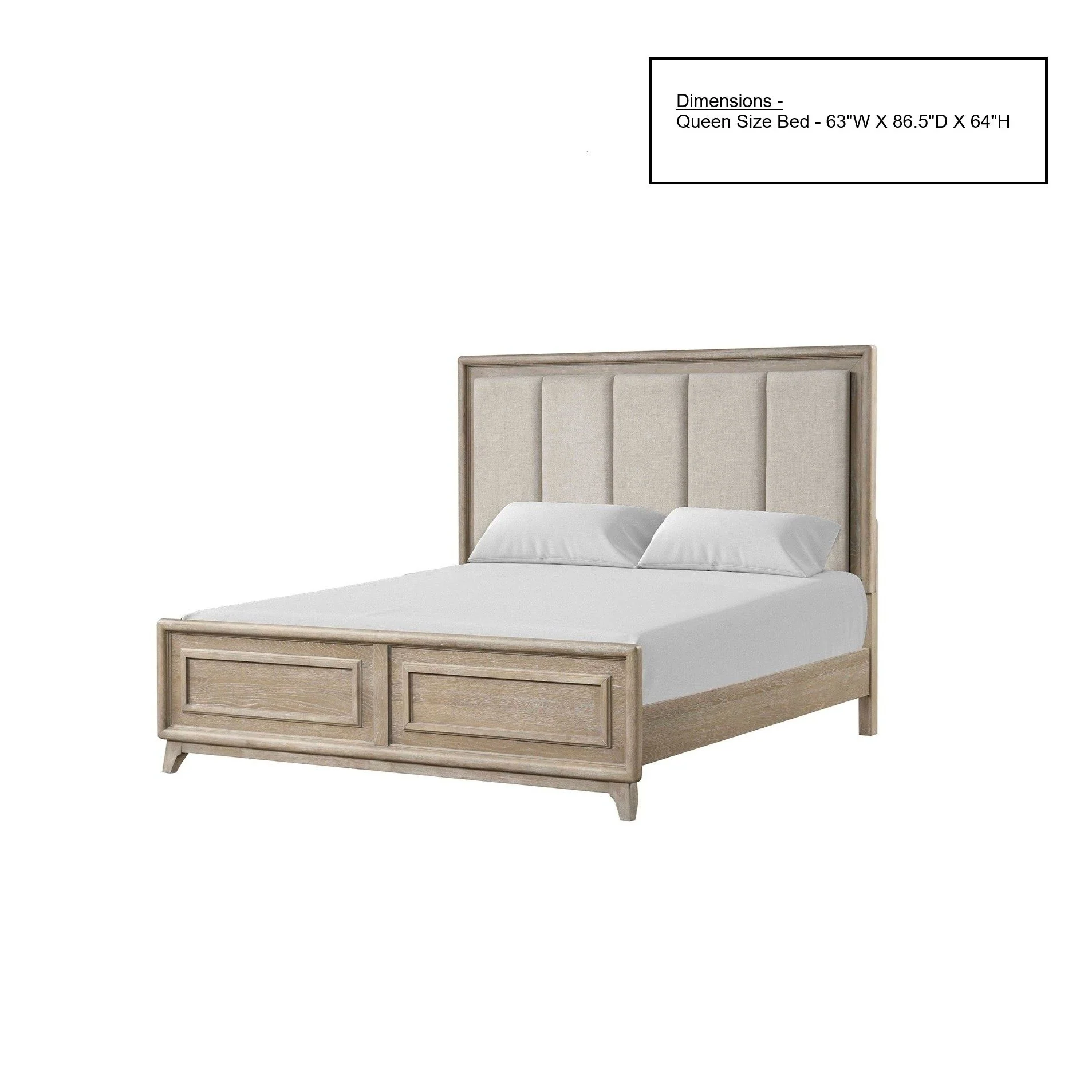 Contemporary Bed With Padded Headboard - Image 3