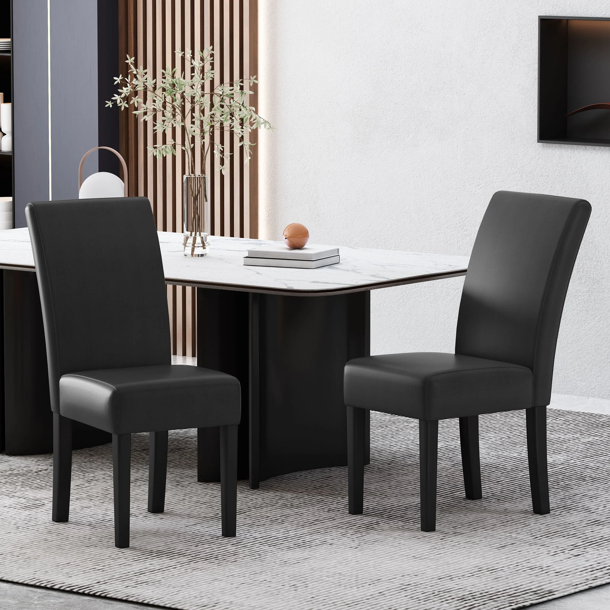 Contemporary Dining Chair With Rubberwood Legs (Set of 2) - Image 21