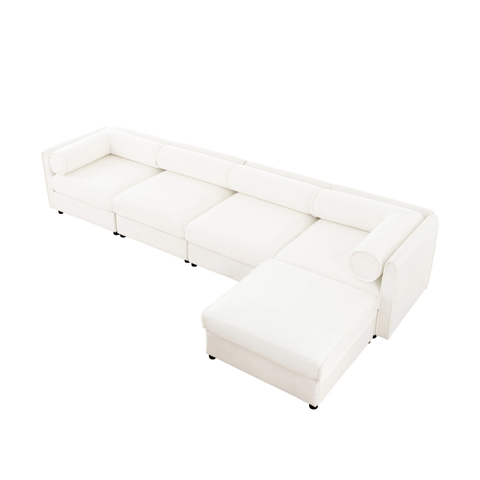 Contemporary Elegant Sofa With Storage And Ottoman - Image 117