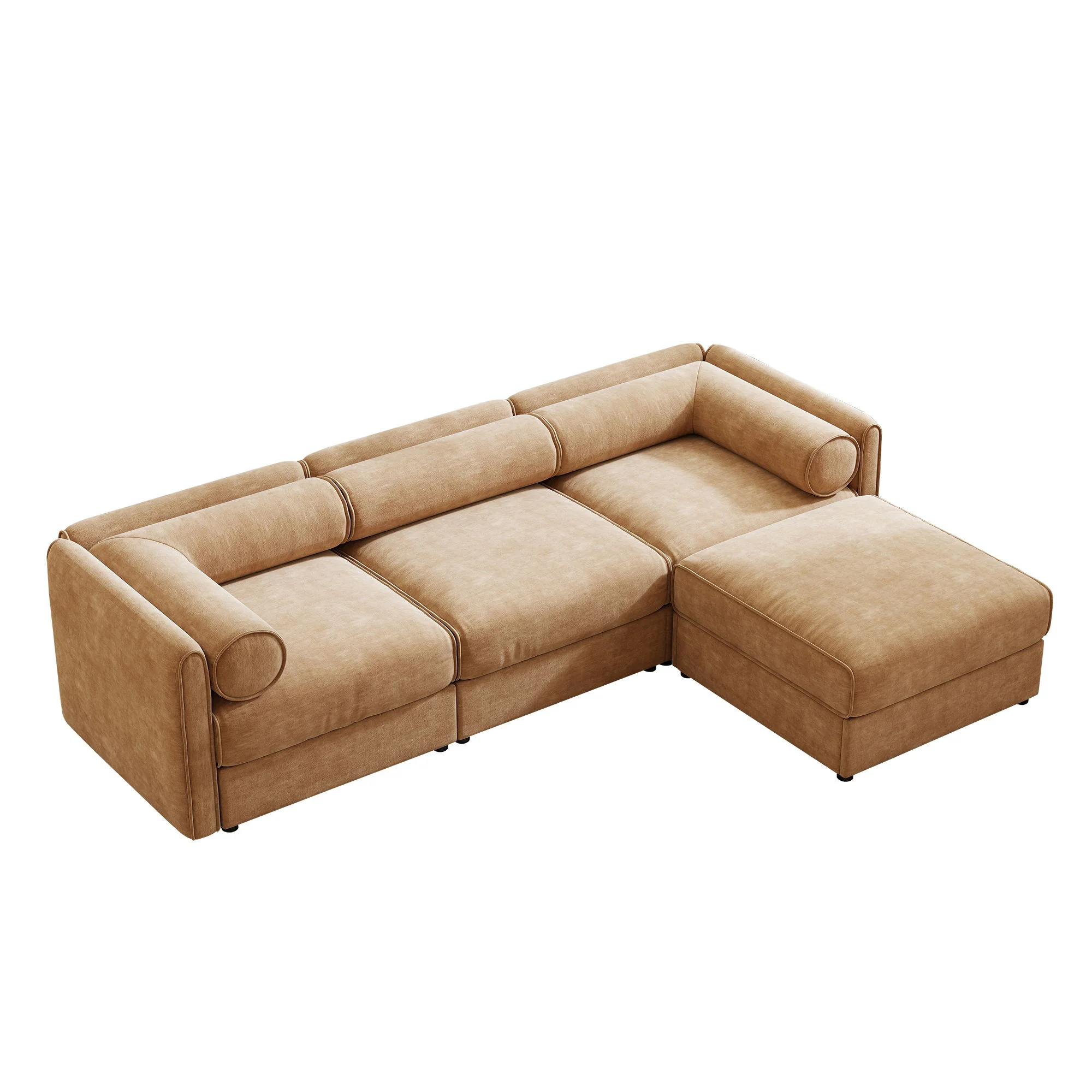 Contemporary Elegant Sofa With Storage And Ottoman - Image 127