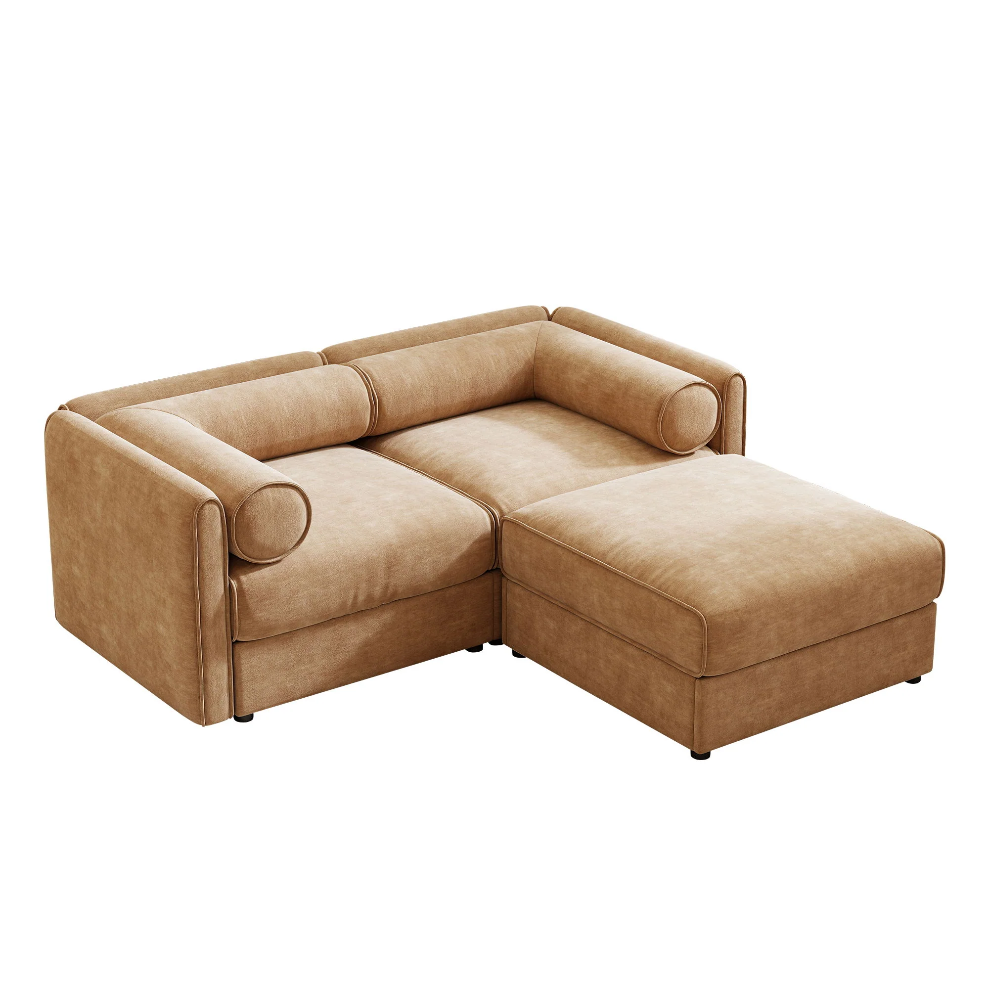 Contemporary Elegant Sofa With Storage And Ottoman - Image 2