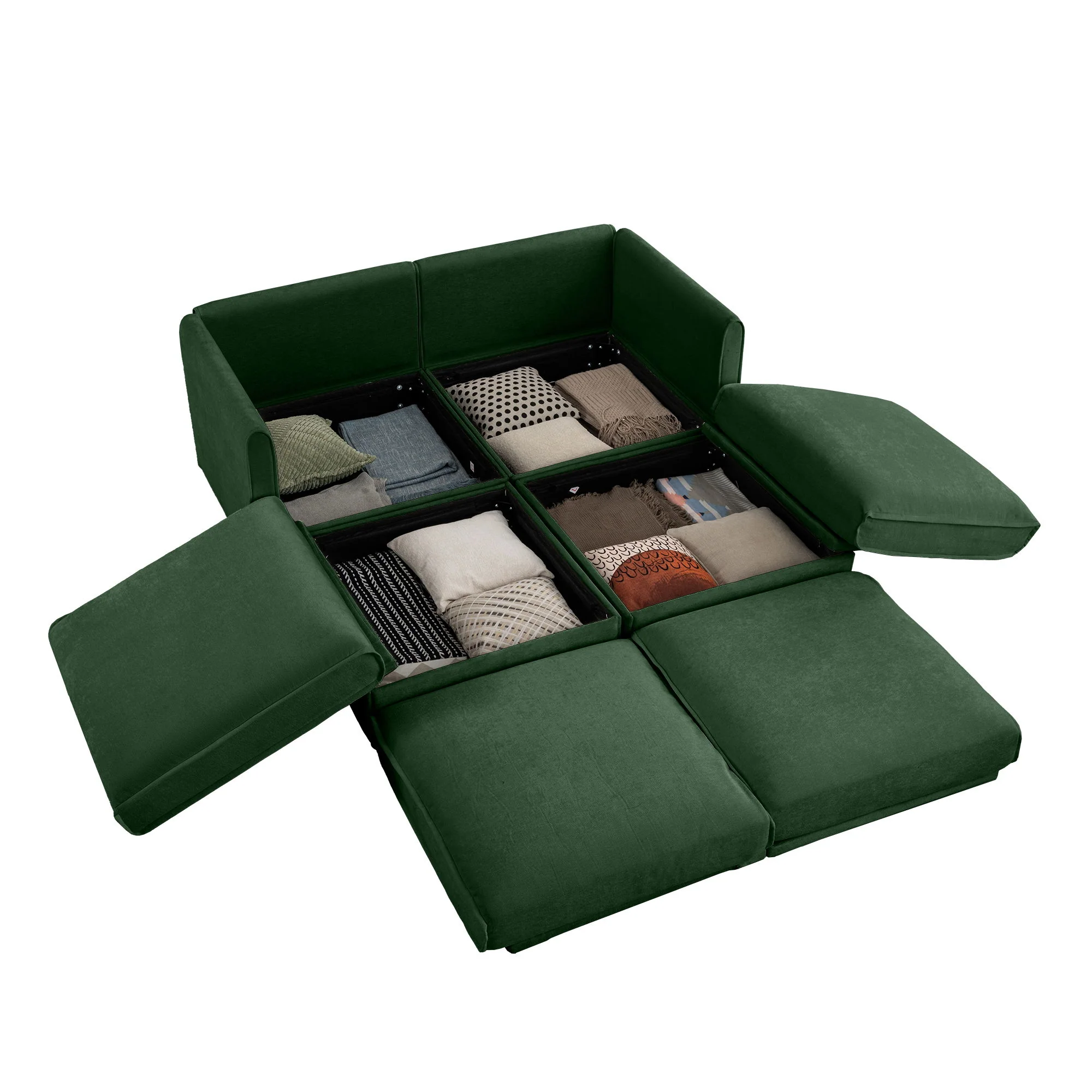 Contemporary Elegant Sofa With Storage And Ottoman - Image 47