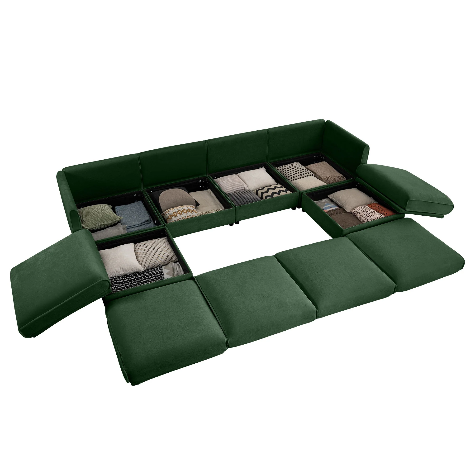 Contemporary Elegant Sofa With Storage And Ottoman - Image 96