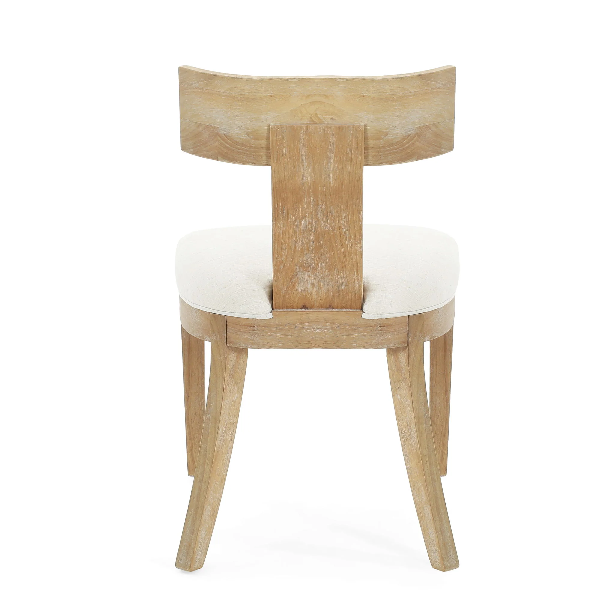 Contemporary Fabric Upholstered Side Dining Chairs Set With Curved Back - Image 18
