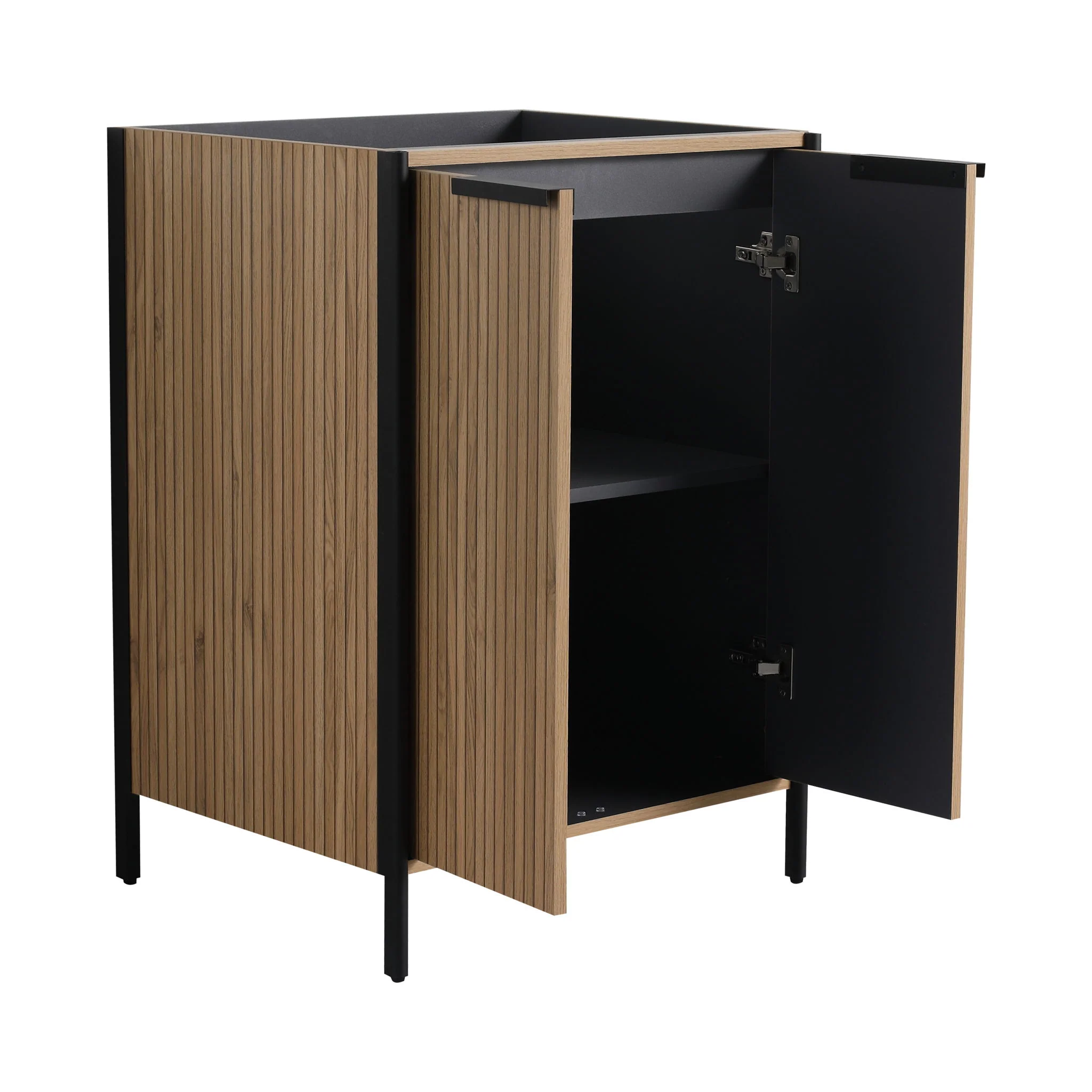 Contemporary Freestanding Bathroom Vanity With Adjustable Shelves - Image 16