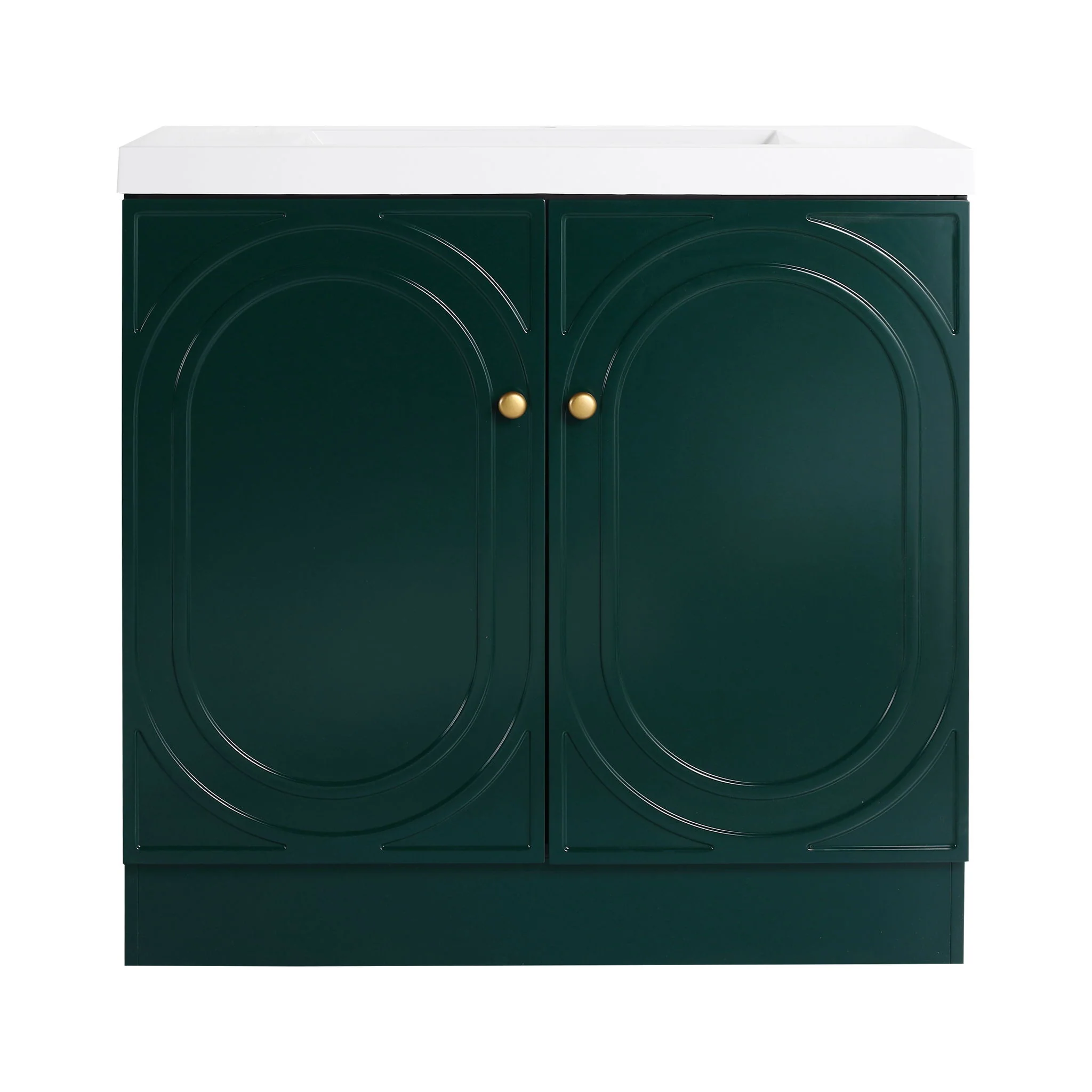 Contemporary Freestanding Bathroom Vanity With Resin Sink & Soft-Close Cabinet Doors - Image 105