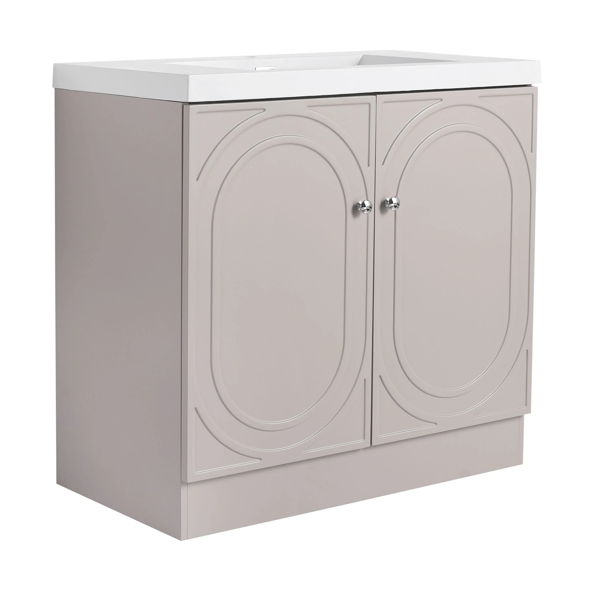 Contemporary Freestanding Bathroom Vanity With Resin Sink & Soft-Close Cabinet Doors - Image 4