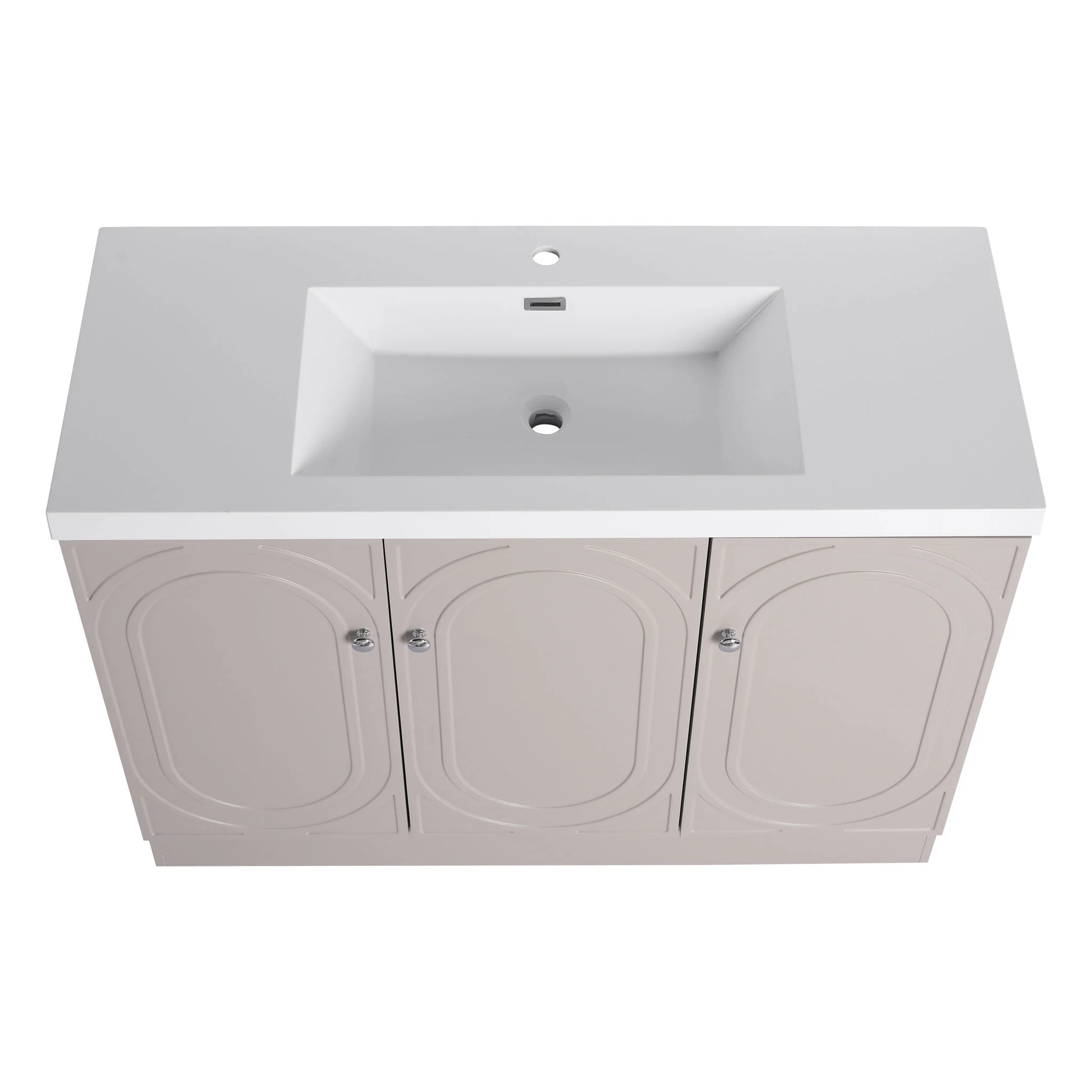 Contemporary Freestanding Bathroom Vanity With Resin Sink & Soft-Close Cabinet Doors - Image 85