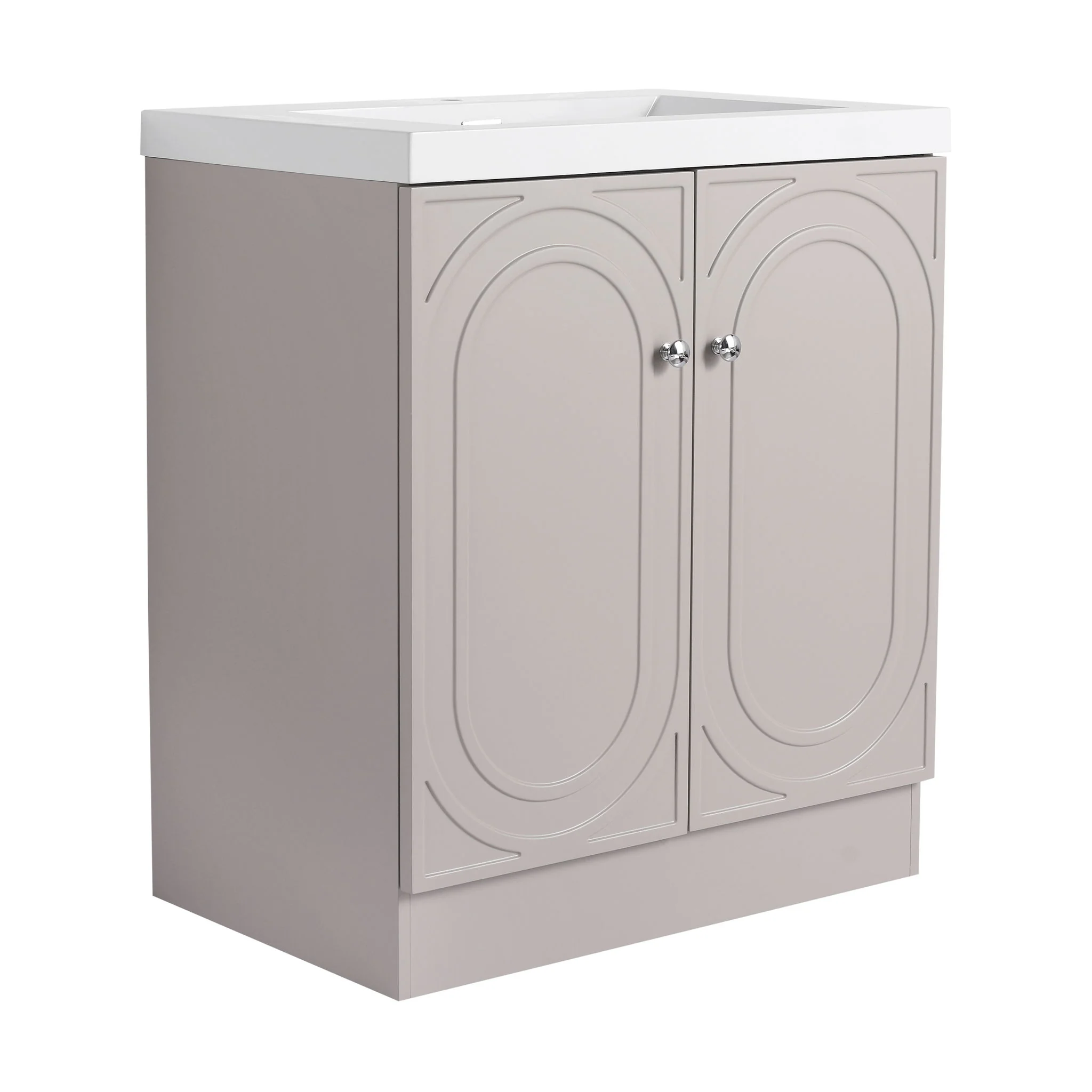 Contemporary Freestanding Bathroom Vanity With Resin Sink & Soft-Close Cabinet Doors - Image 9