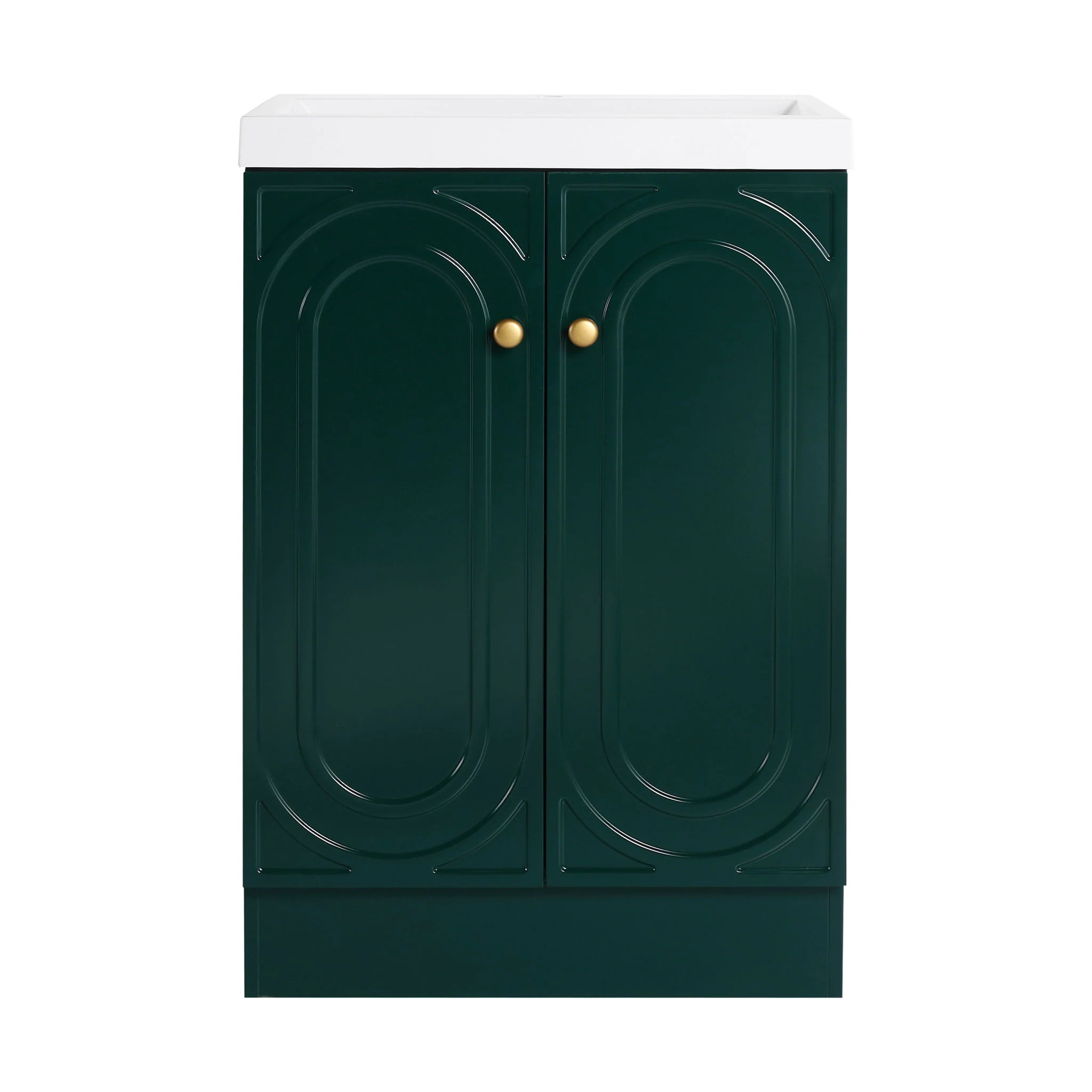 Contemporary Freestanding Bathroom Vanity With Resin Sink & Soft-Close Cabinet Doors - Image 93