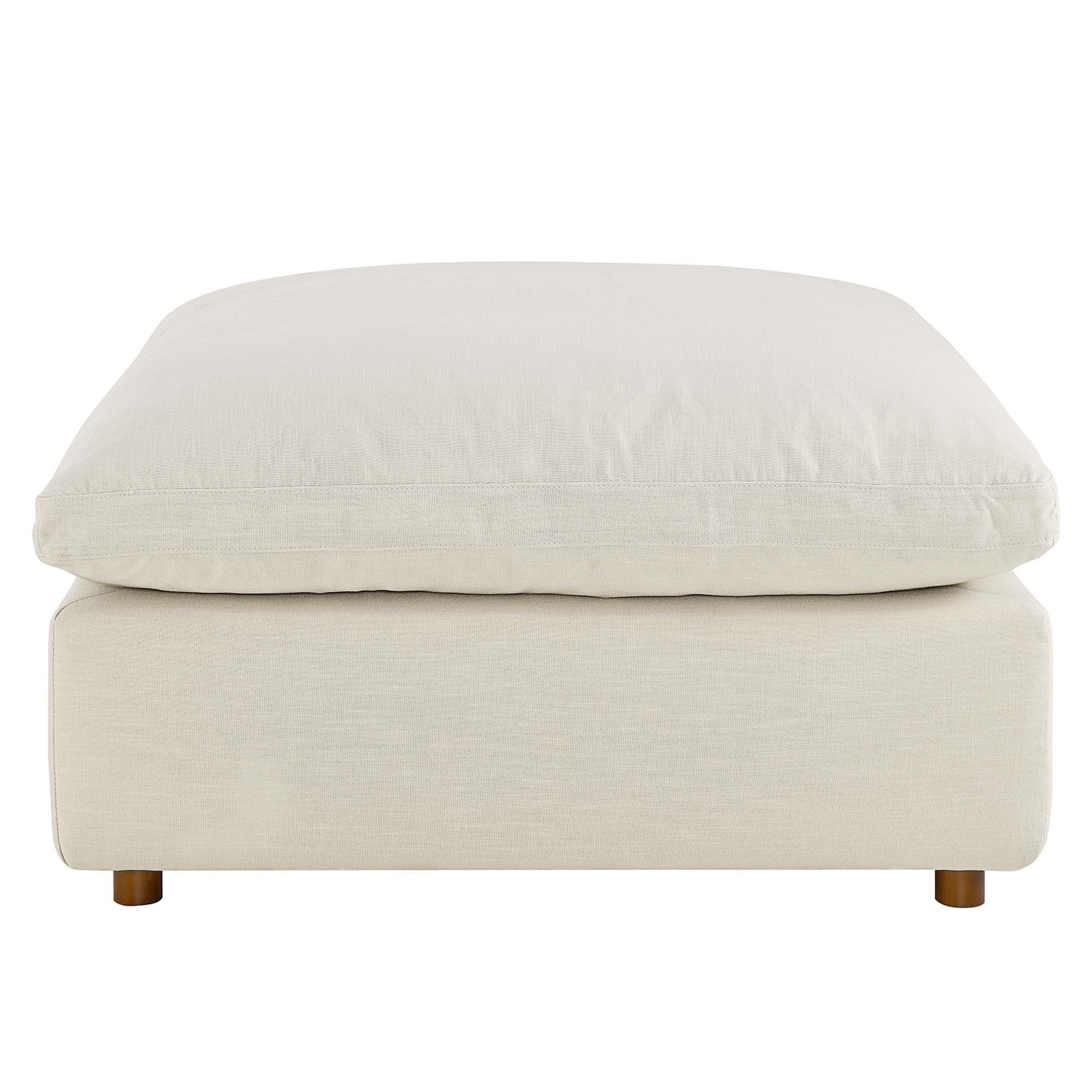 Contemporary Linen Texture Fabric Overstuffed Ottoman – 40 Inch - Image 20