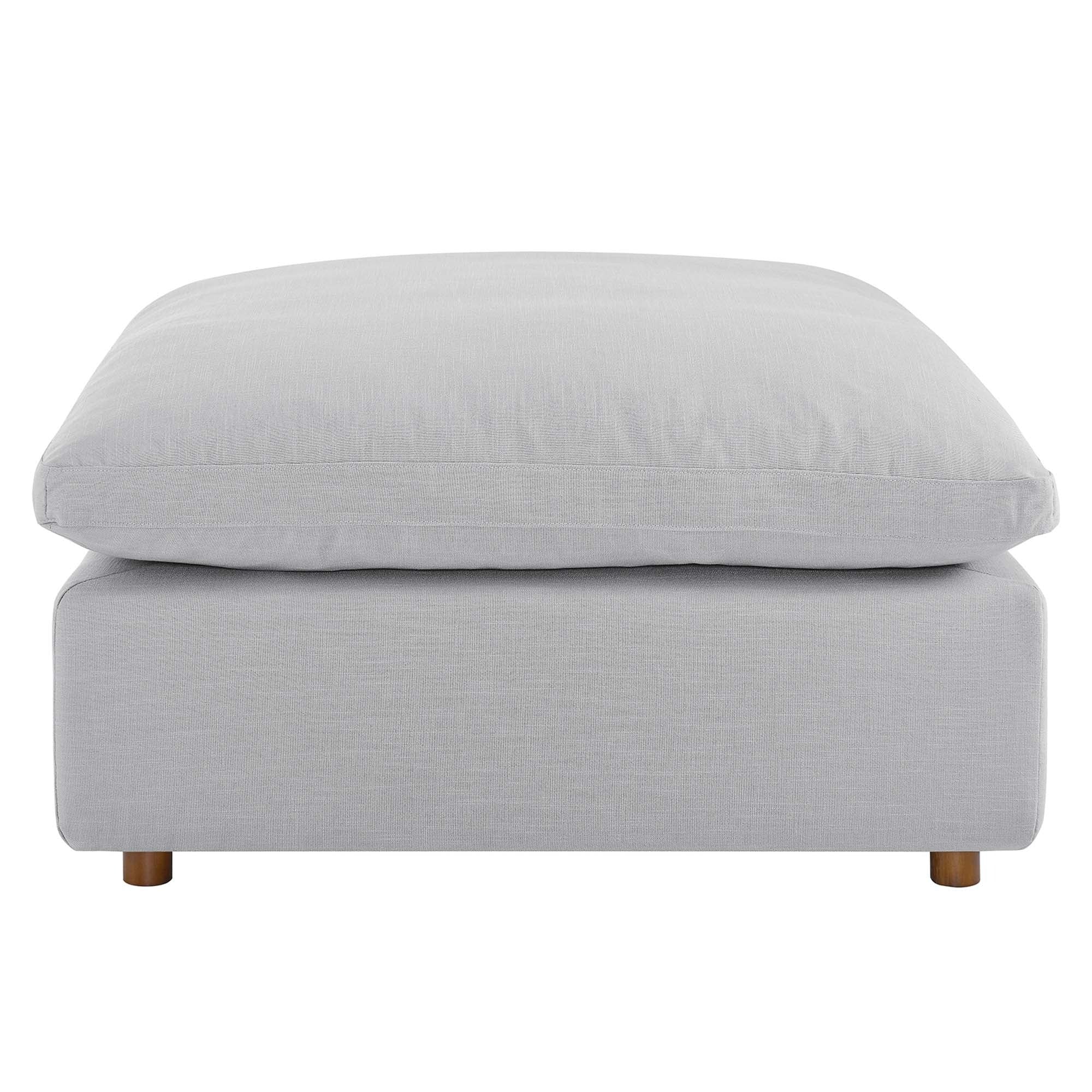 Contemporary Linen Texture Fabric Overstuffed Ottoman – 40 Inch - Image 26