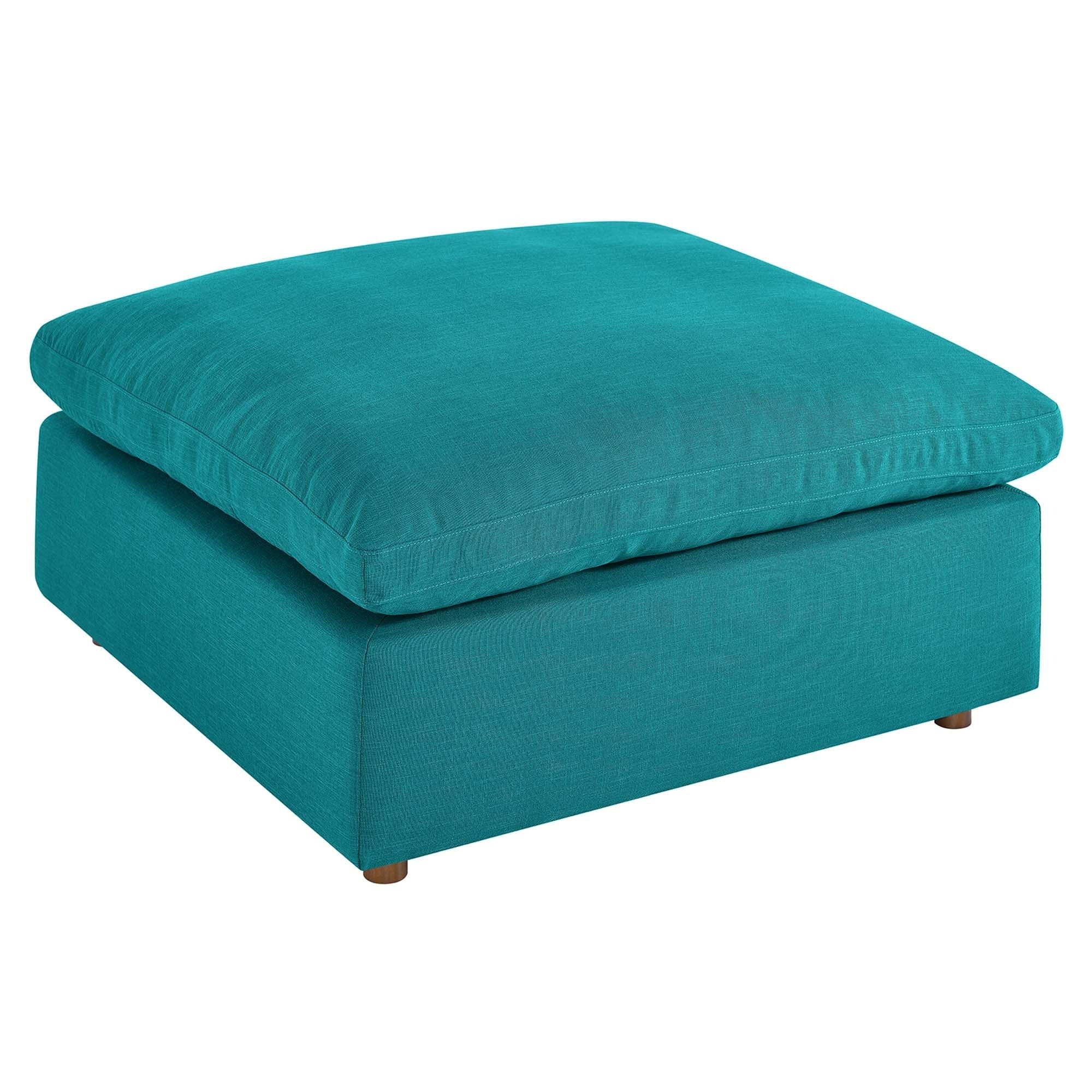 Contemporary Linen Texture Fabric Overstuffed Ottoman – 40 Inch - Image 34