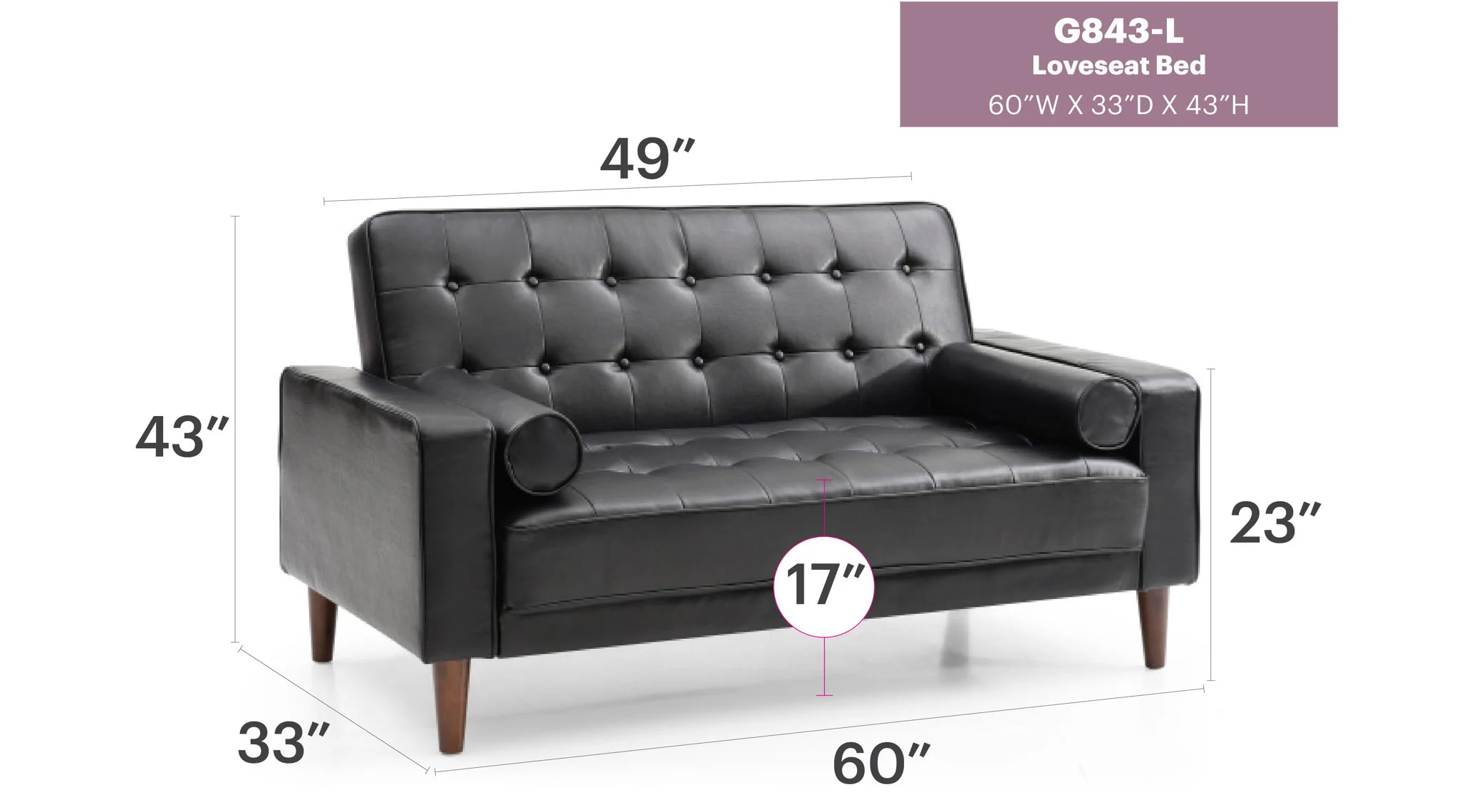 Contemporary Loveseat For Two - Image 9