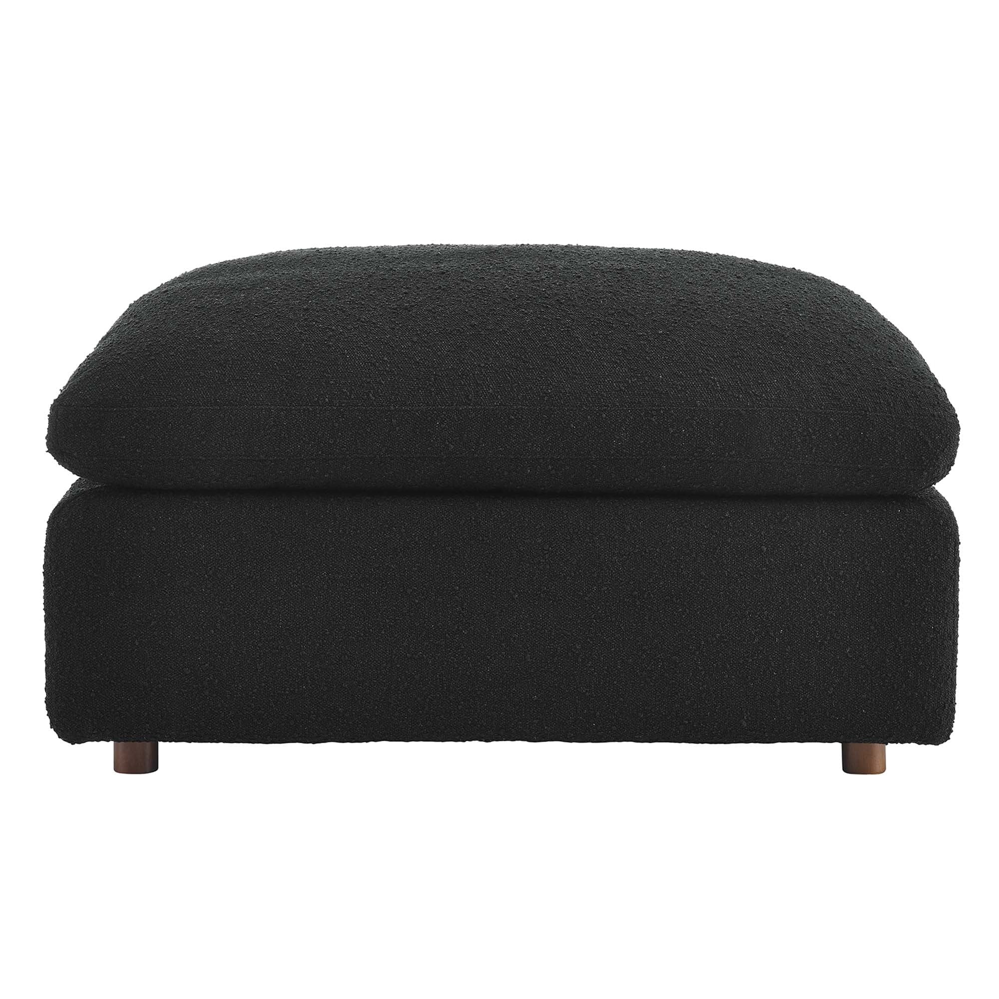 Contemporary Overstuffed Boucle Upholstered Ottoman – 40 Inch - Image 16