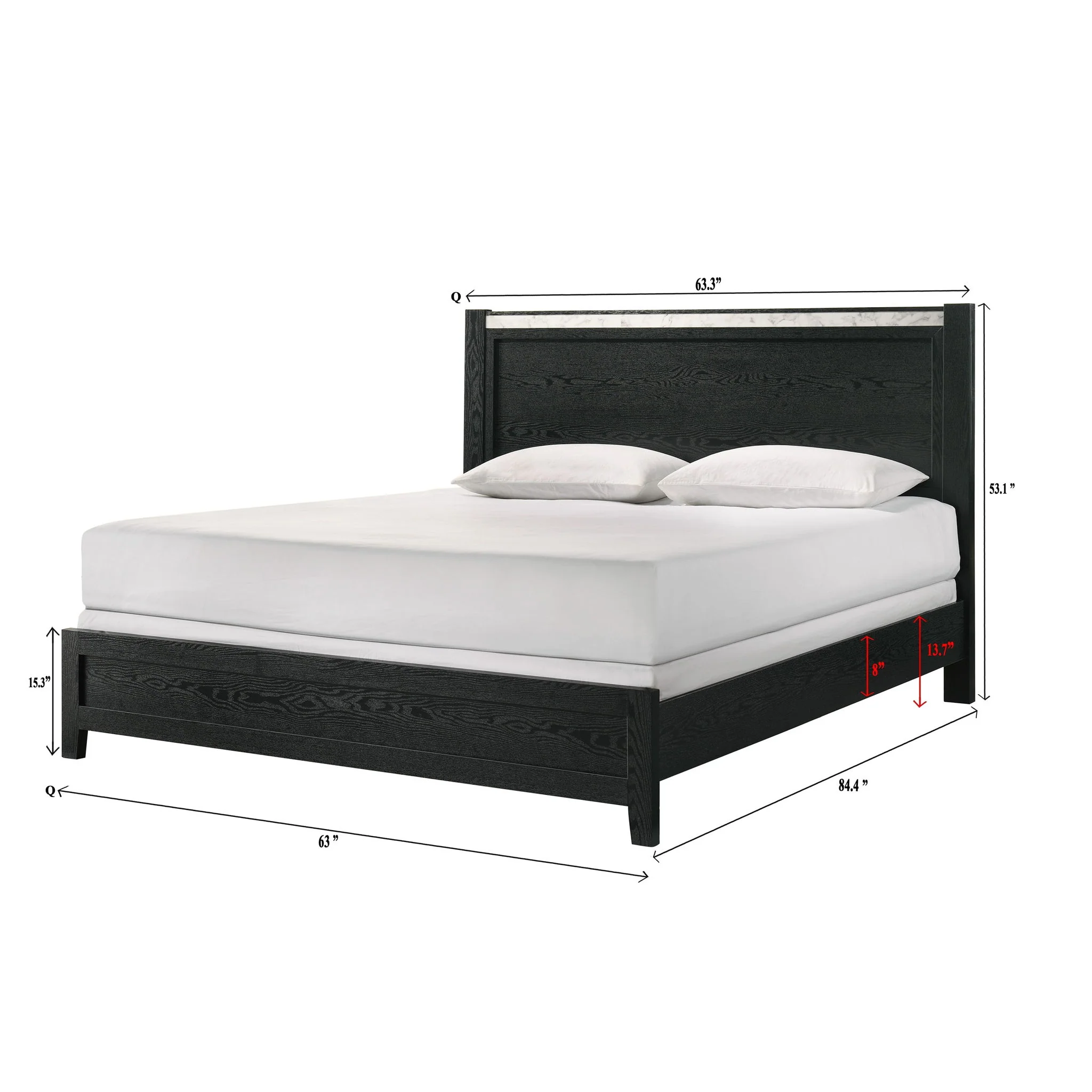 Contemporary Panel Bed With Accents - Image 7