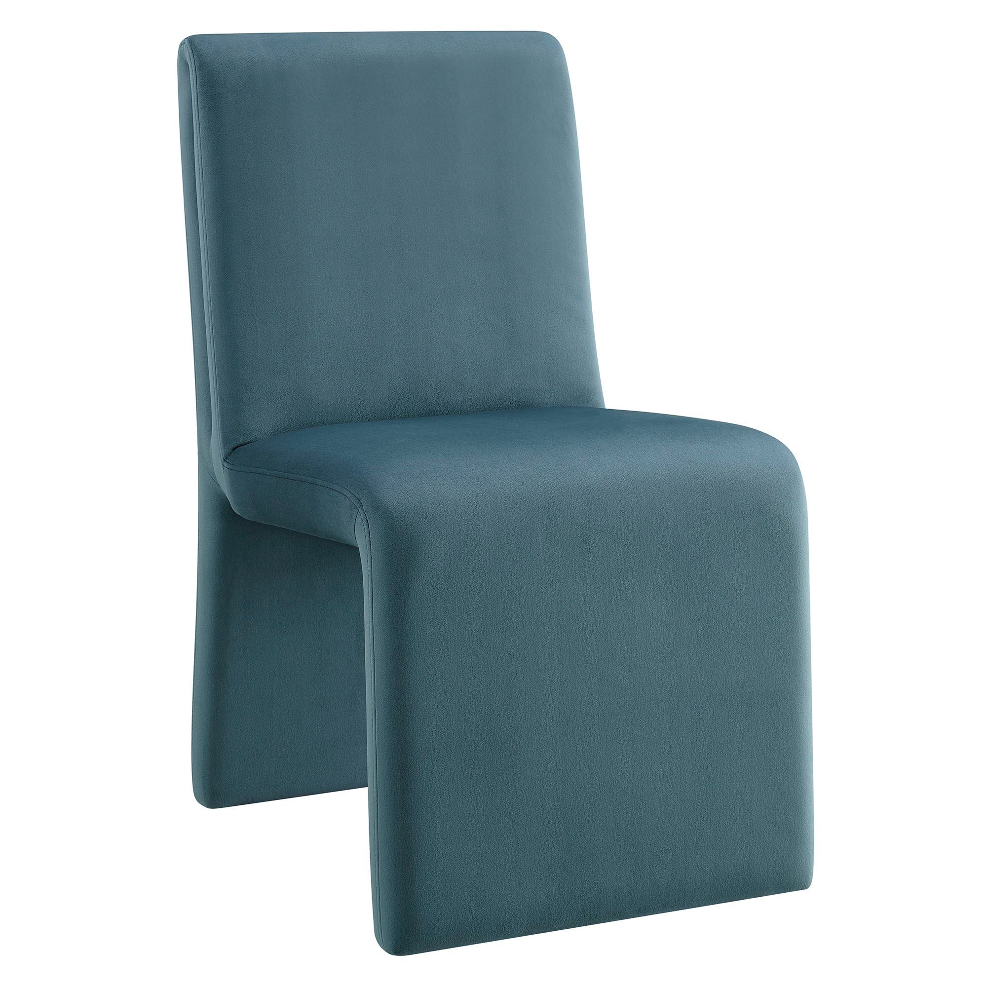 Contemporary Performance Velvet Armless Dining Side Chair - Image 17