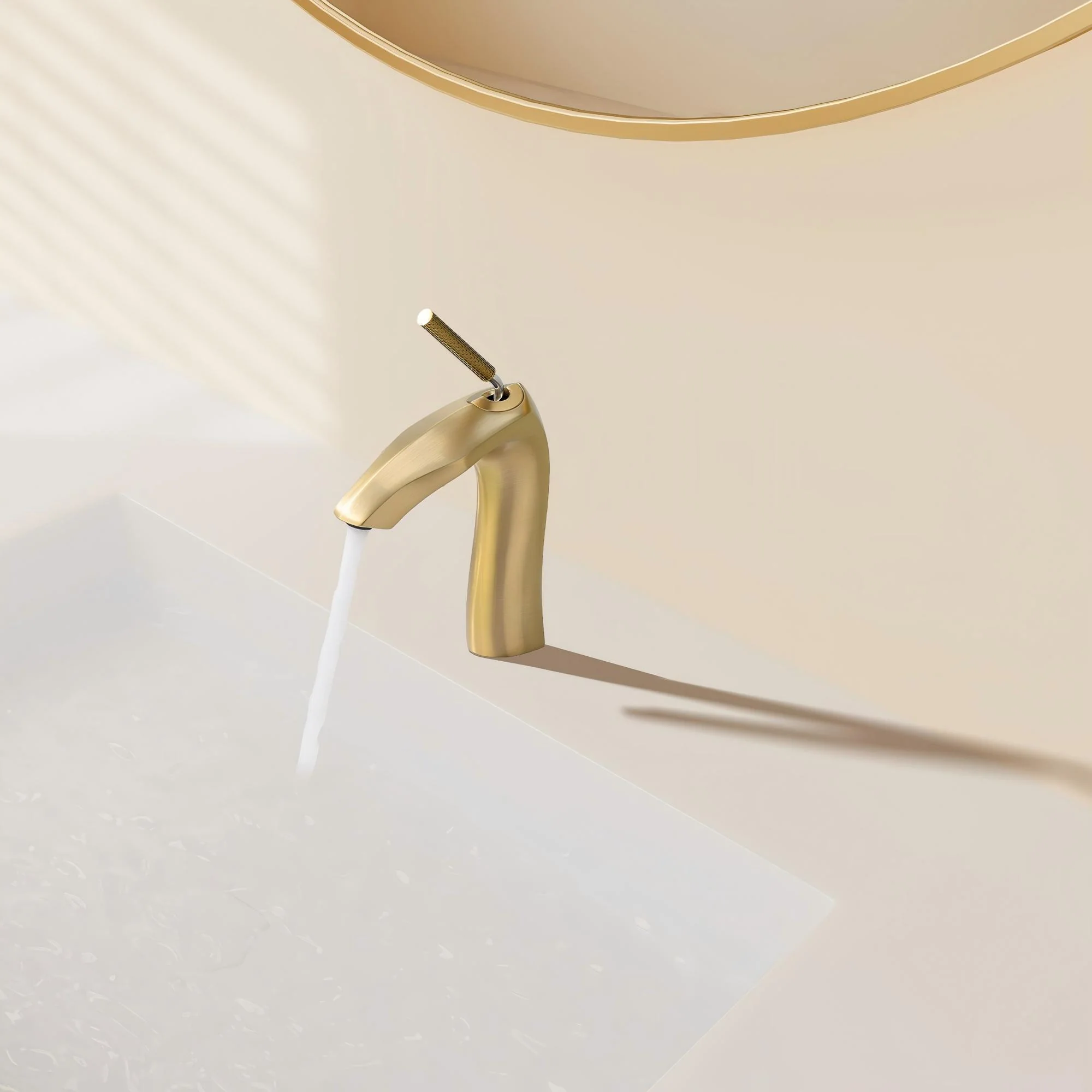 Contemporary Single Handle Lavatory Basin Sink Faucet Brass - Image 12