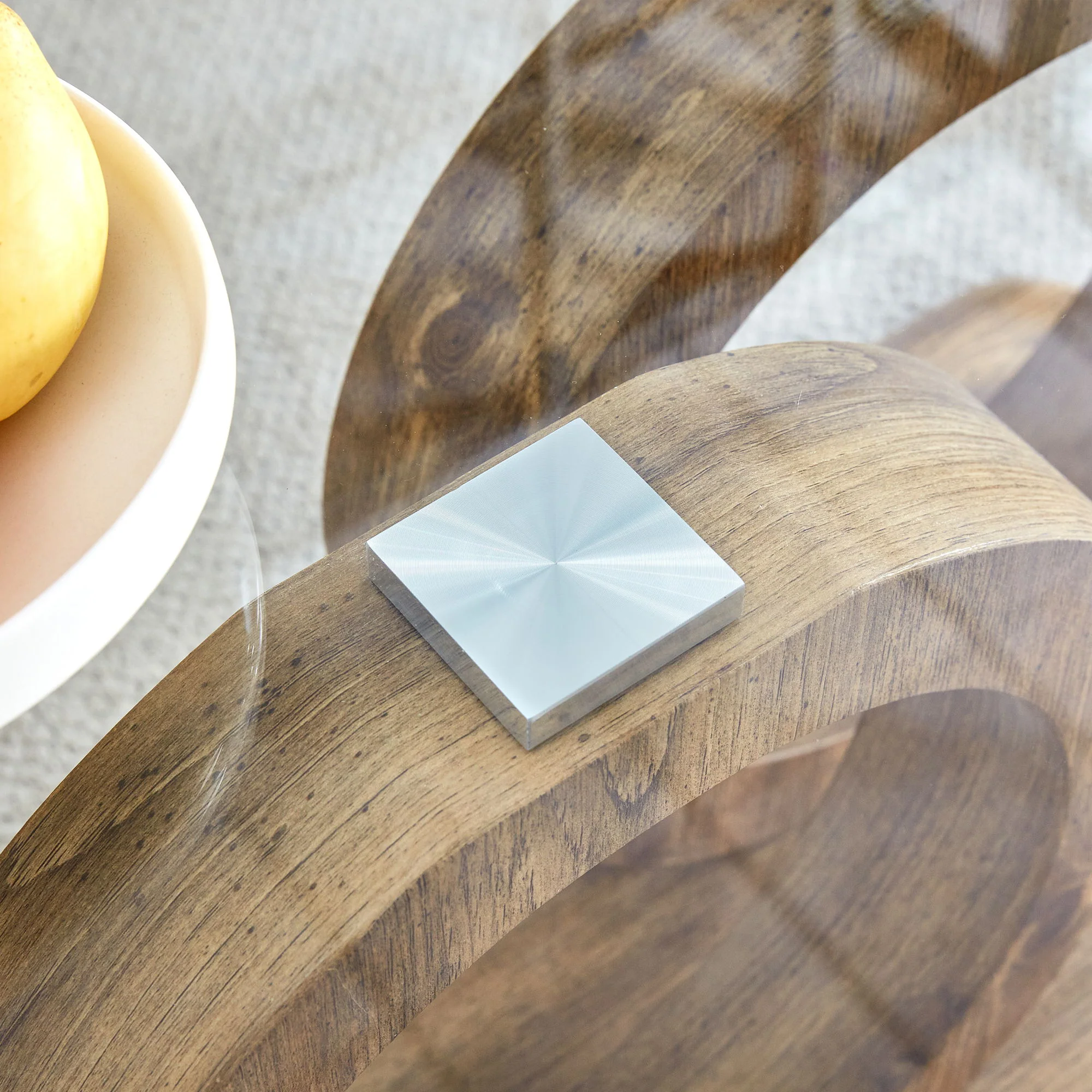 Contemporary Style Glass Top Coffee Table - Image 7
