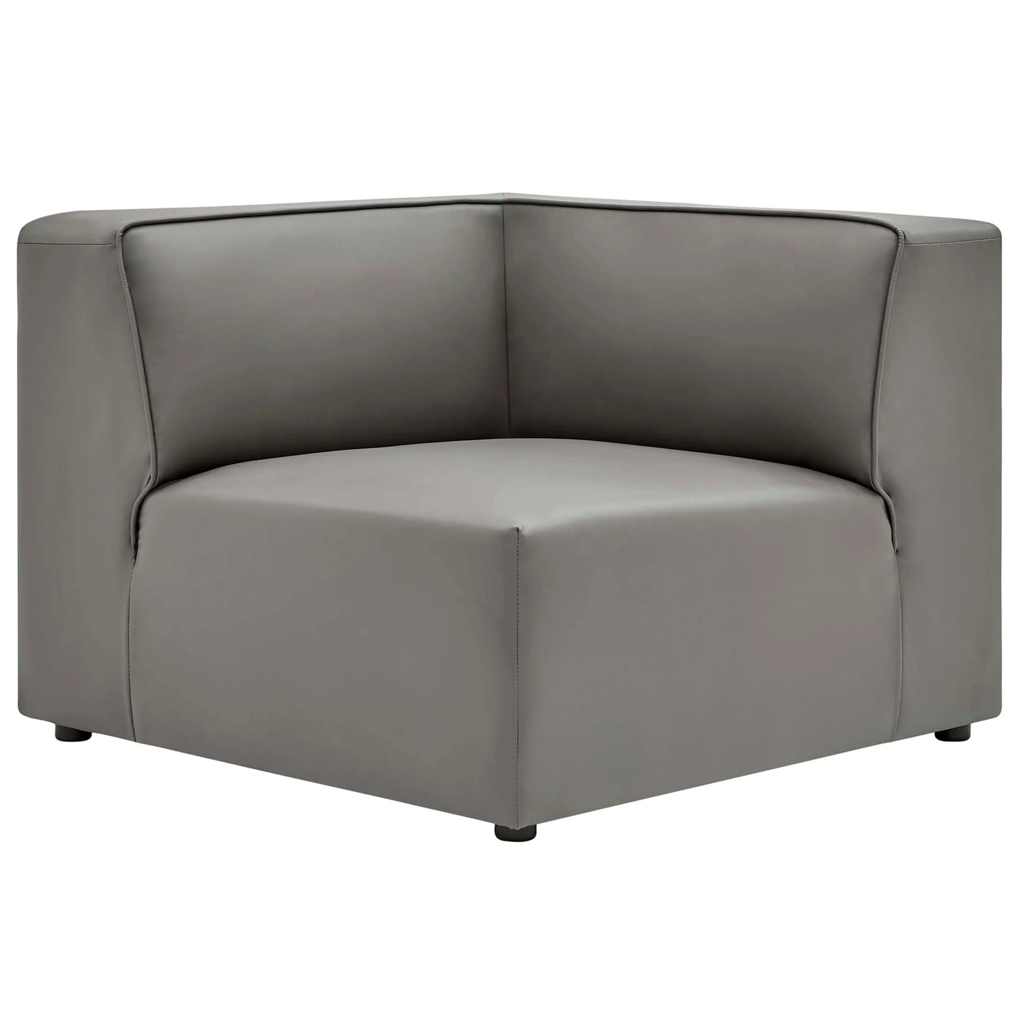 Contemporary Vegan Leather Modular Corner Chair - 37 Inch