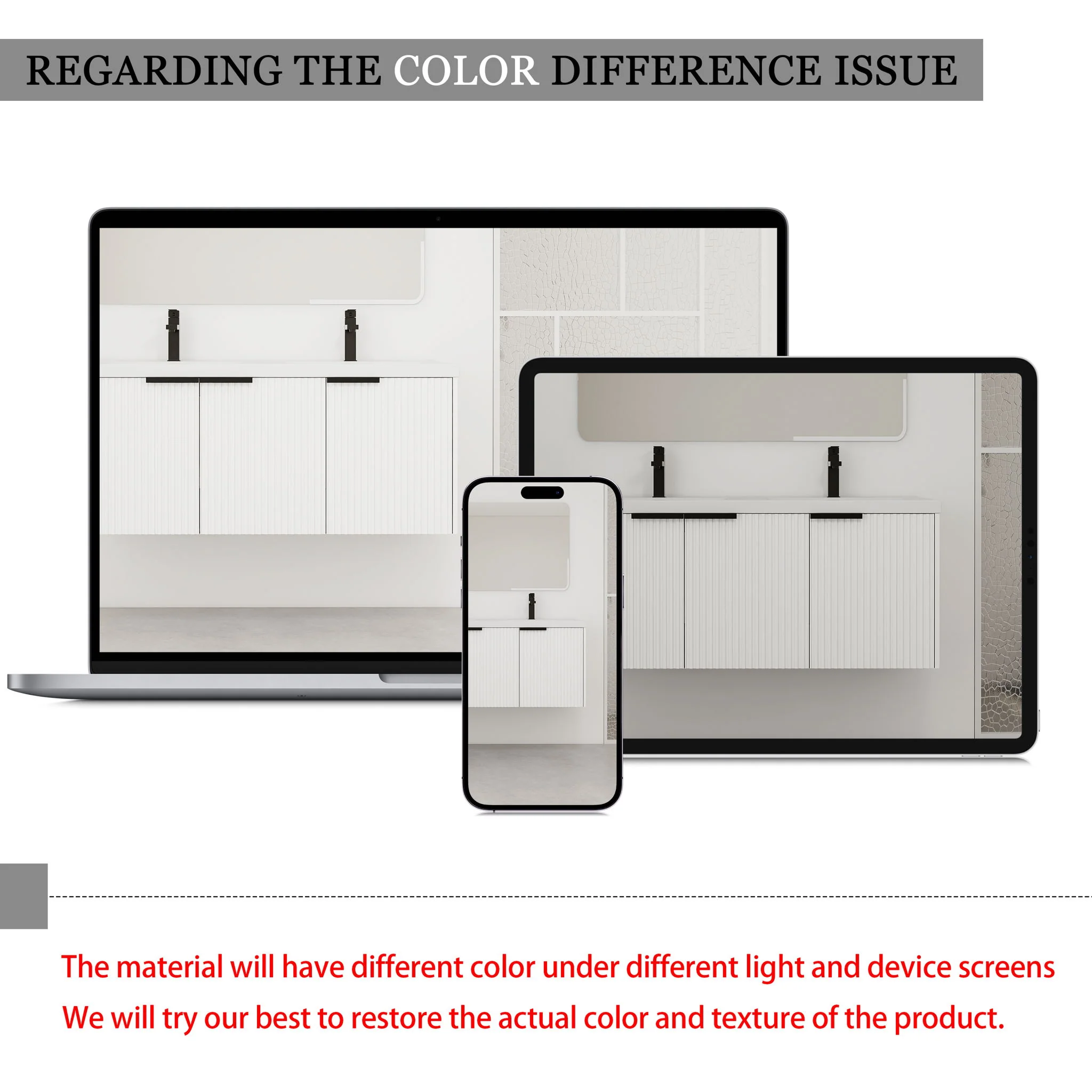 Contemporary Wall Mounted Bathroom Vanity With Soft Close Doors - Image 11