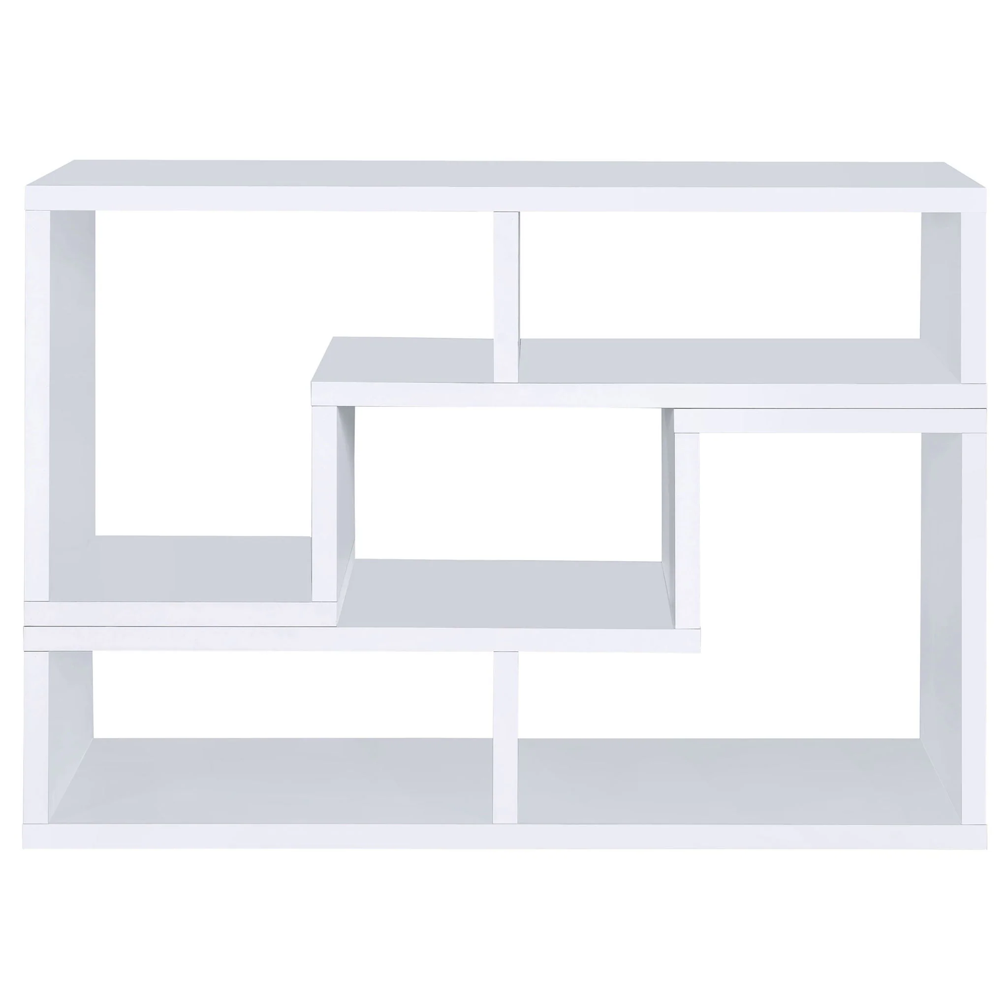 Convertable L-Shaped Bookcase With Open Shelves - White - Image 4