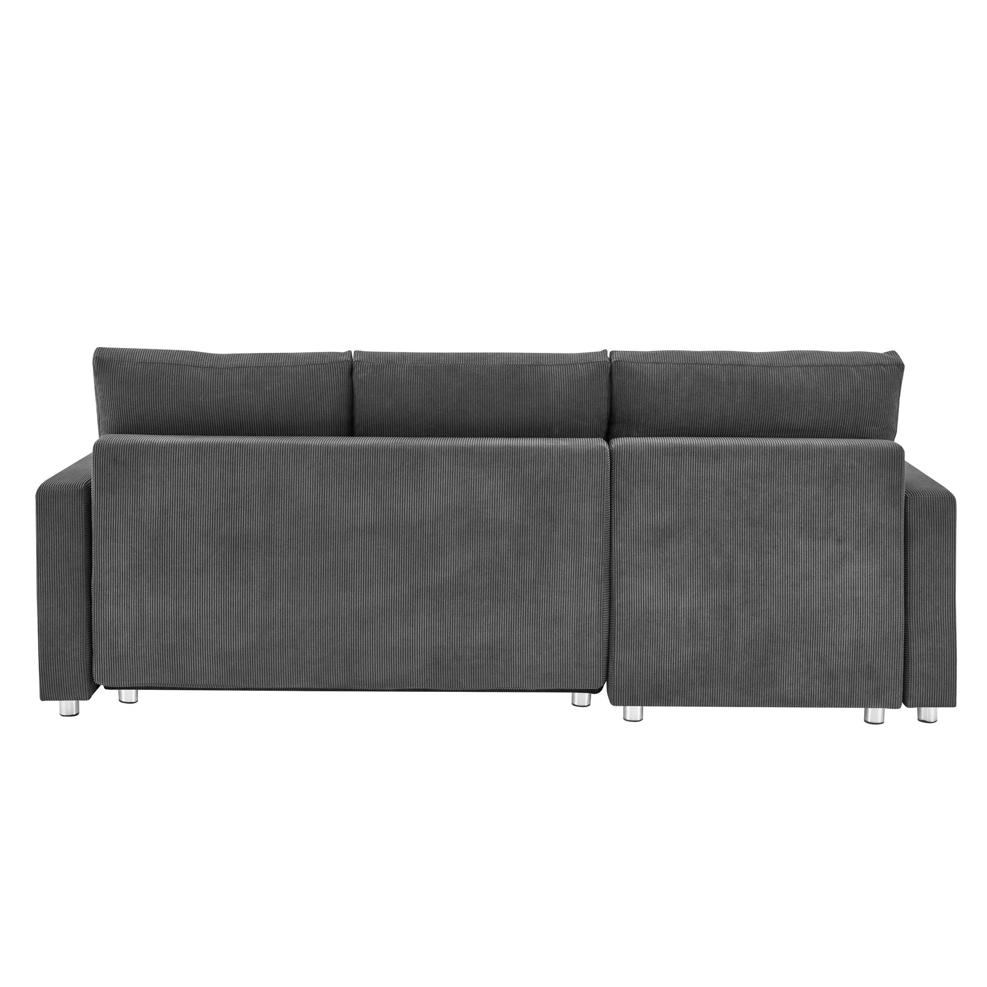 Convertible L Shaped Sleeper Sofa Bed With Reversible Chaise And Storage - Image 2