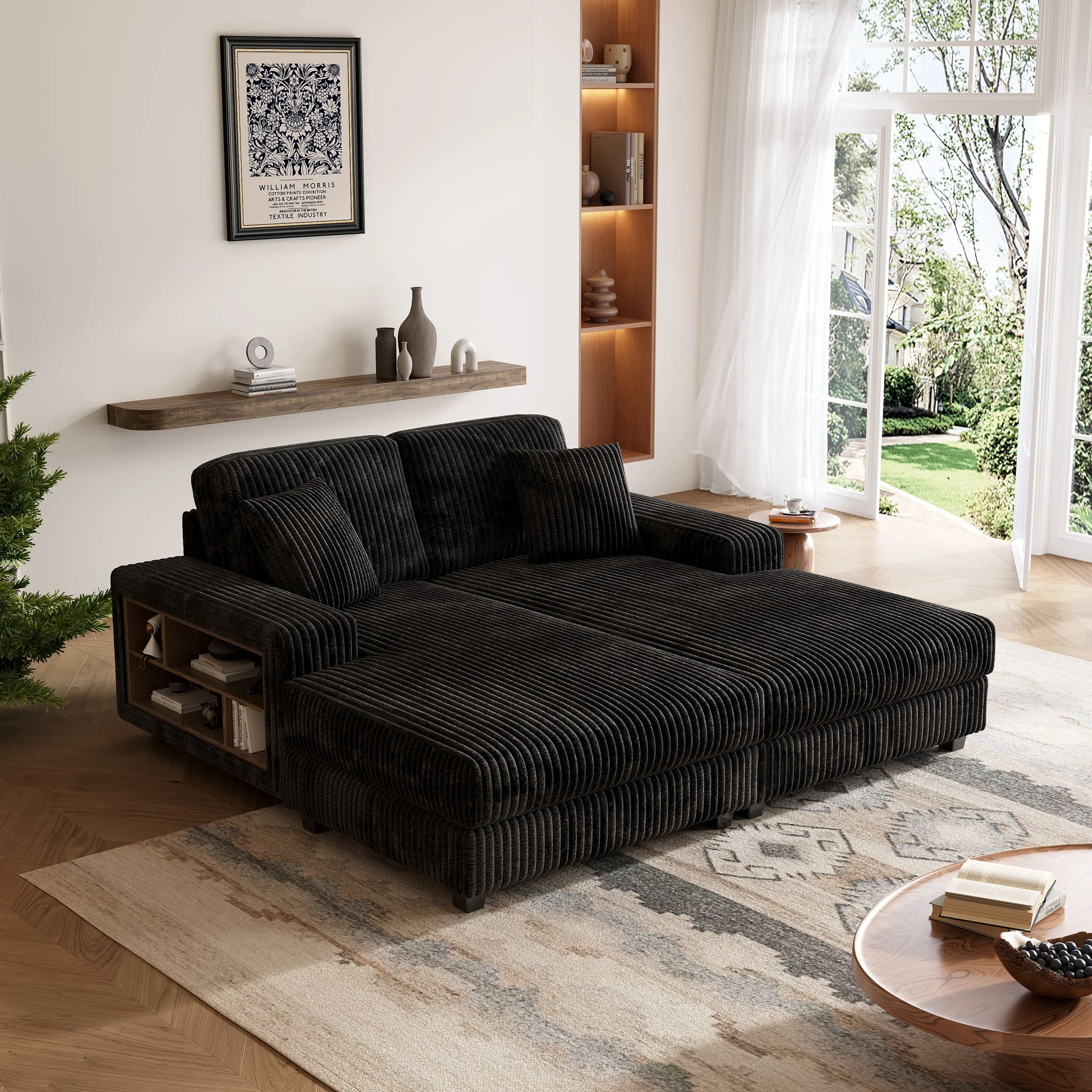 Convertible Sectional Sofa, Sleeper Oversized Living Room Lounge - Image 13