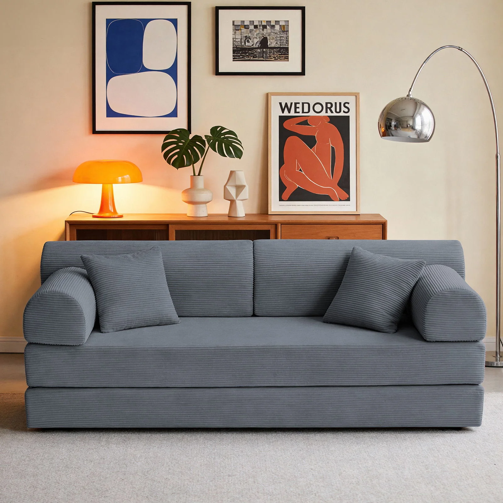 Convertible Sleeper Sofa Bed, Floor Lounge Couch For Living Room - Image 25