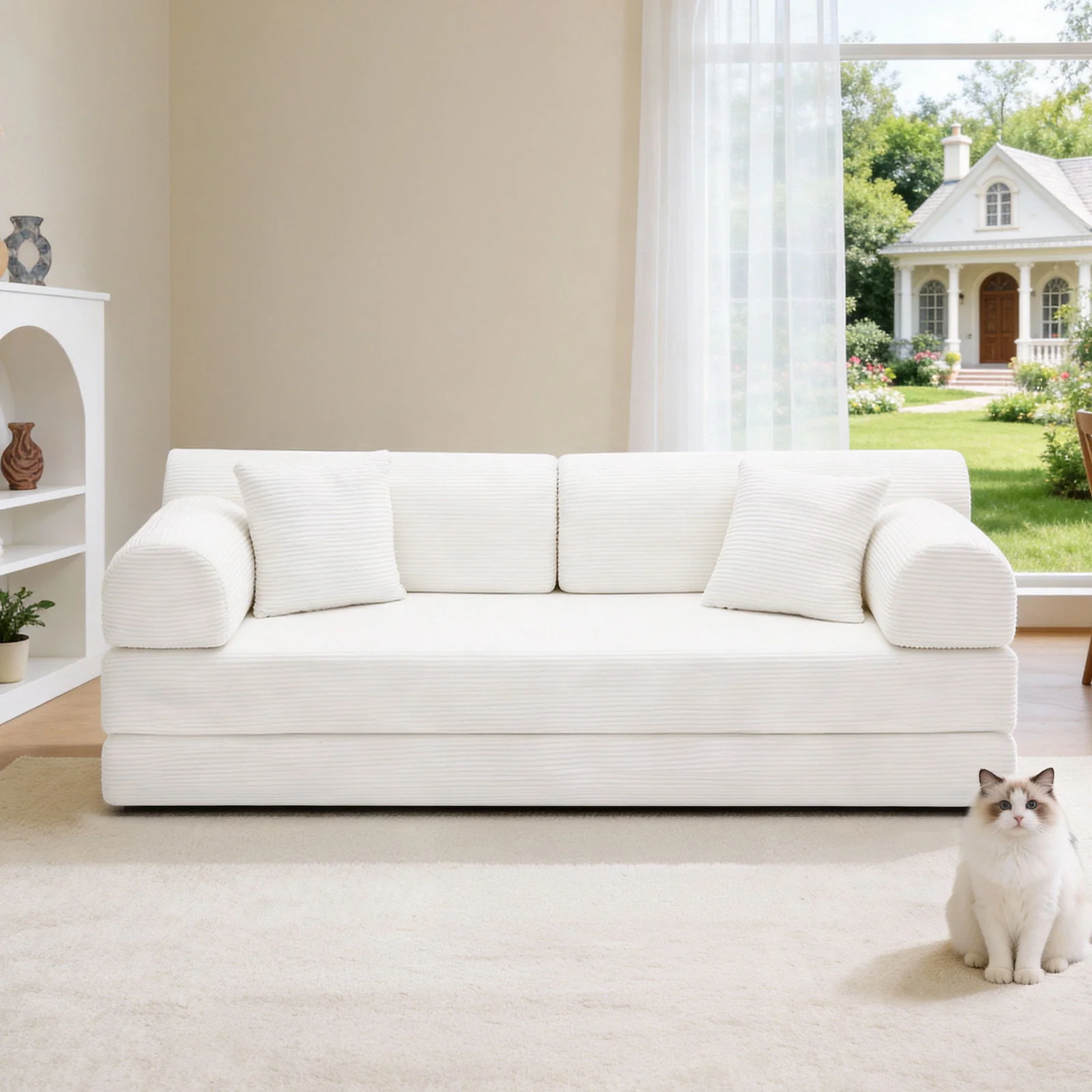 Convertible Sleeper Sofa Bed, Floor Lounge Couch For Living Room - Image 49