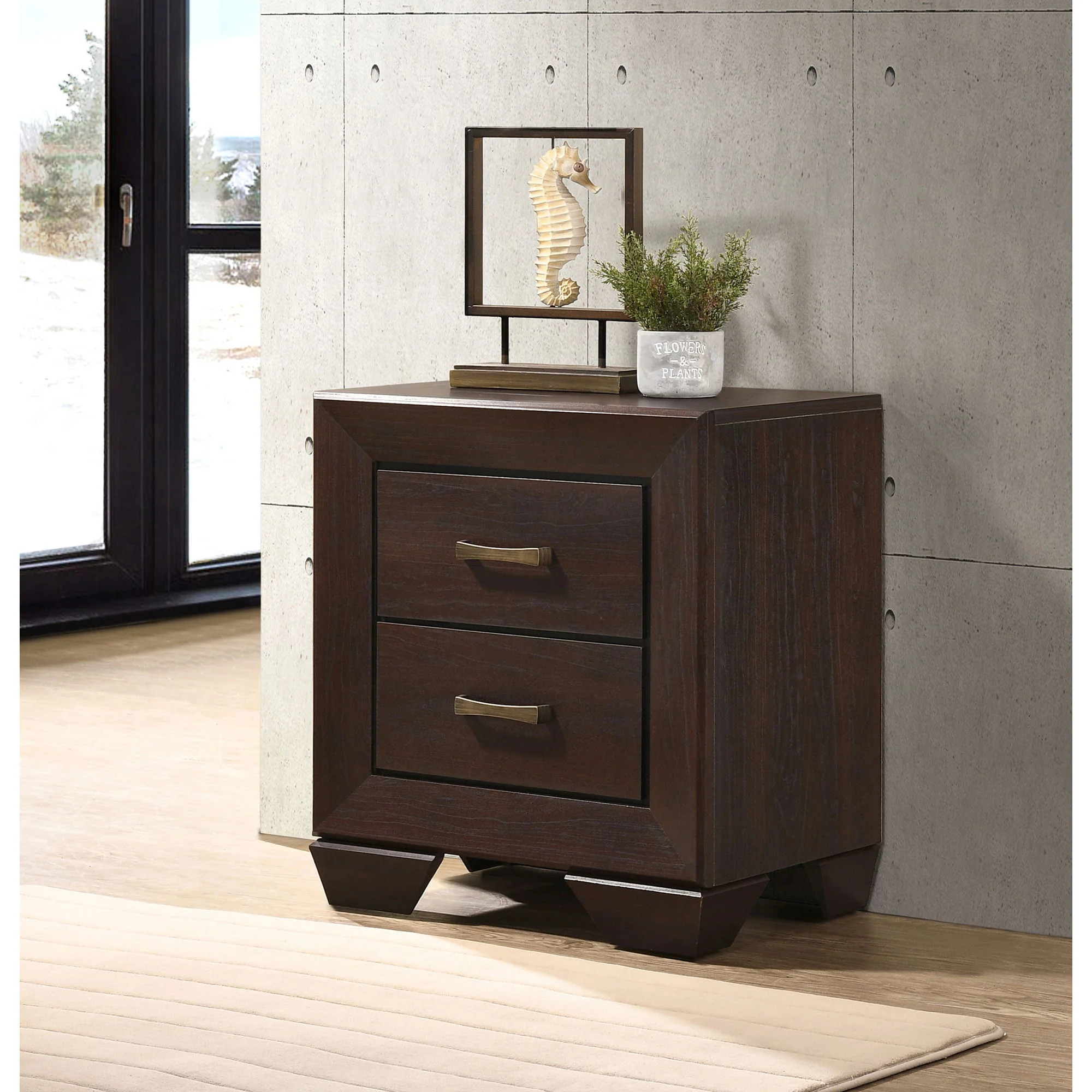 Copper - 2 Drawer Rectangular Nightstand - Image 6