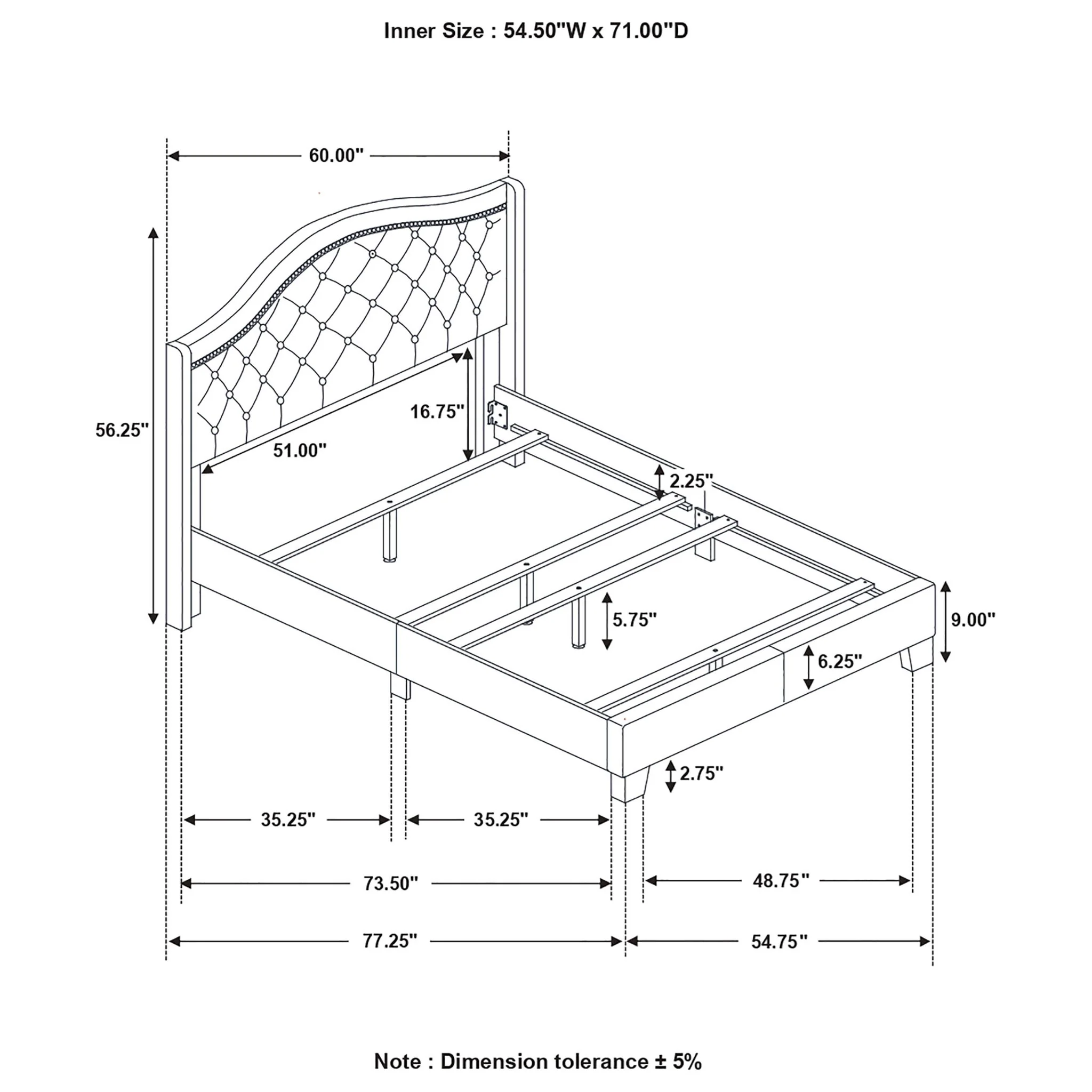 Copper - Wingback Bed - Image 5