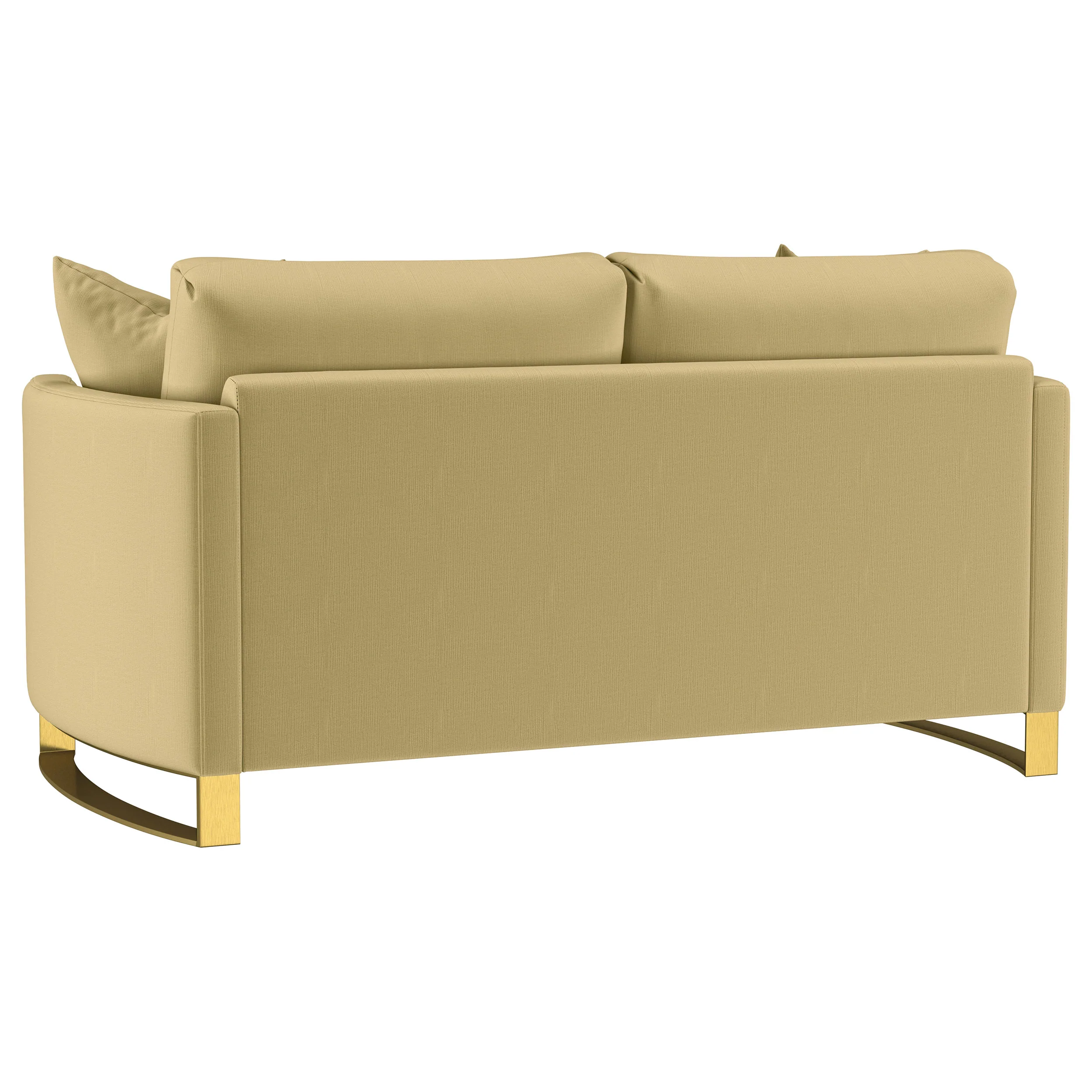 Corliss Upholstered Curved Track Arm Loveseat Camel - Image 10