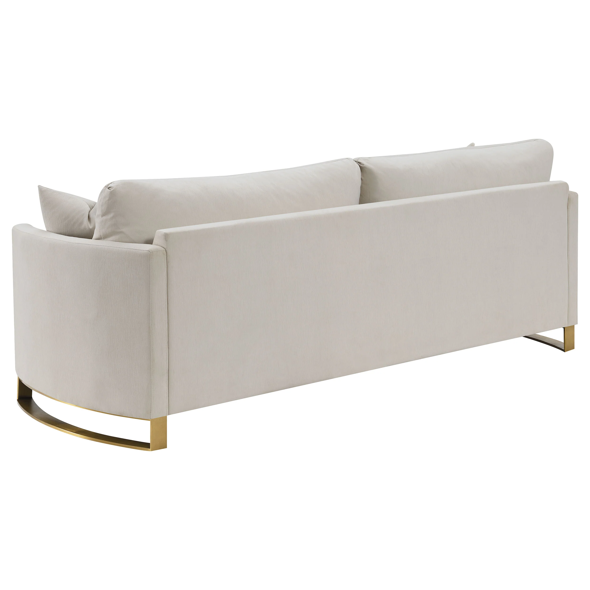Corliss Upholstered Curved Track Arm Sofa in Beige - Image 6