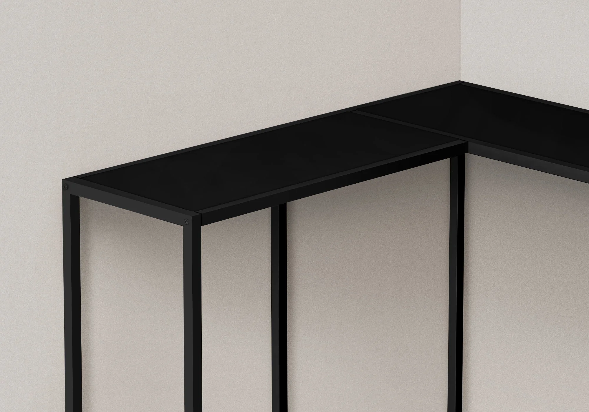 Corner Accent Console Table For Entryway, Contemporary & Modern - Black - Image 8