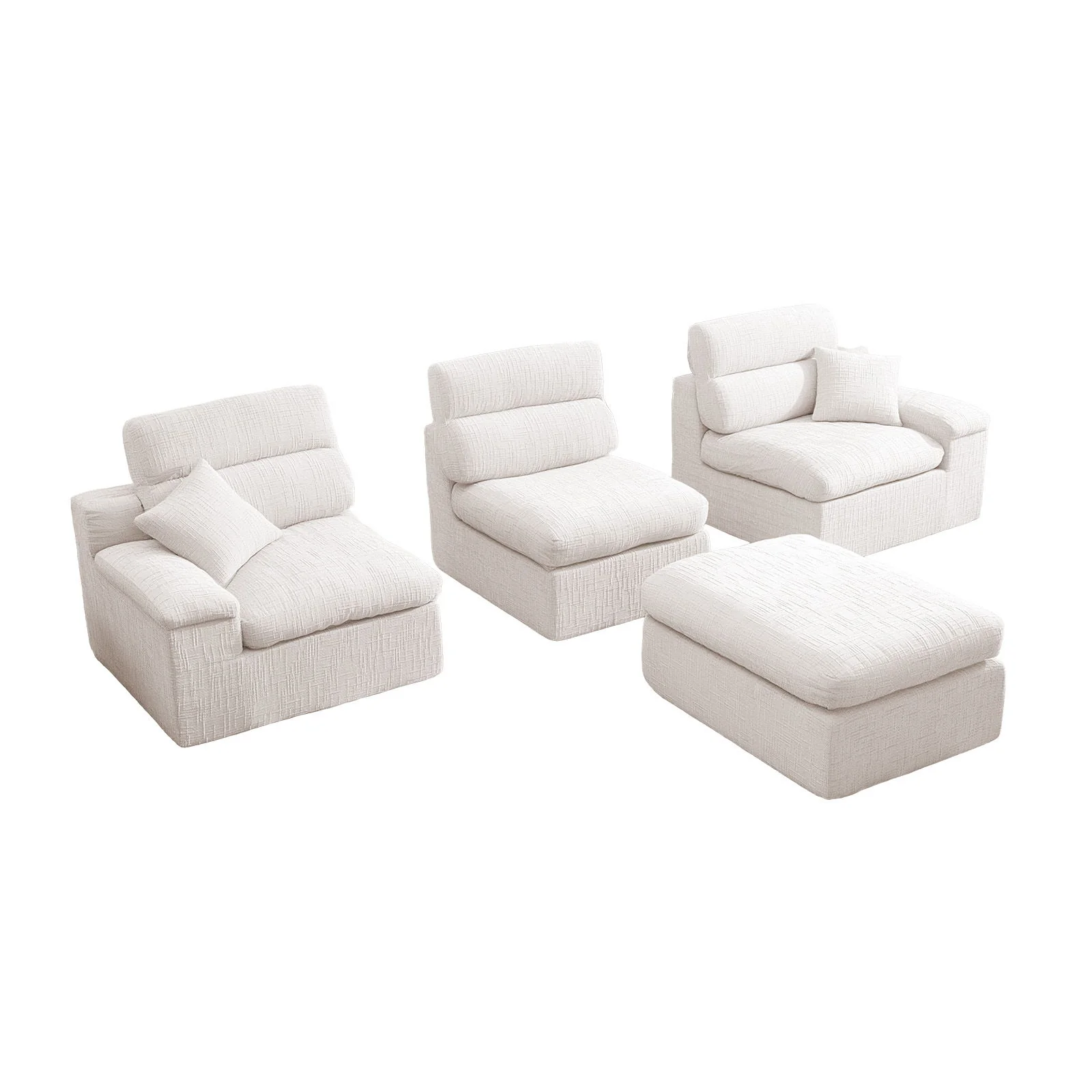 Corner Chaise Sofa With High Backrest - Image 26